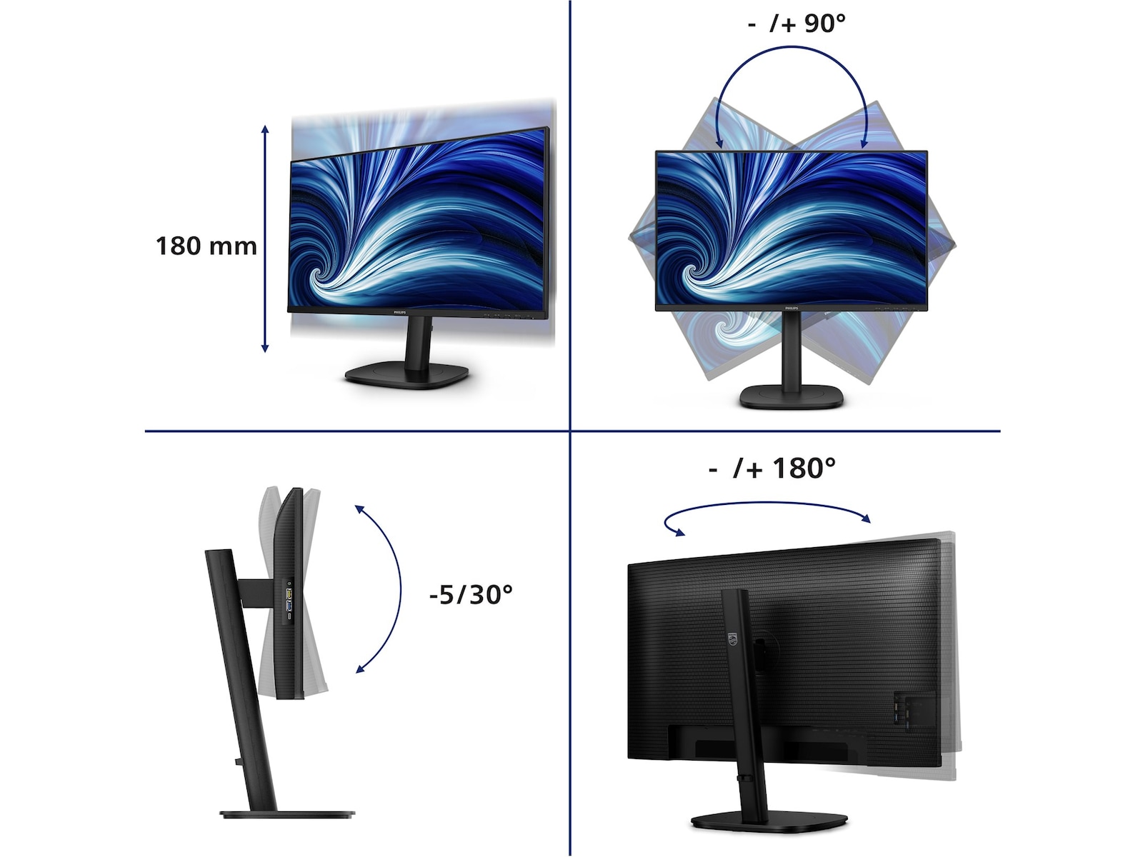 Philips 24" skärm 24B2U3301D/00 Bildskärmar