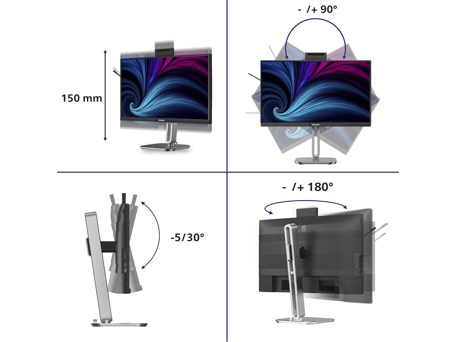 Philips 24" skärm 24B2U4301H/00 Bildskärmar