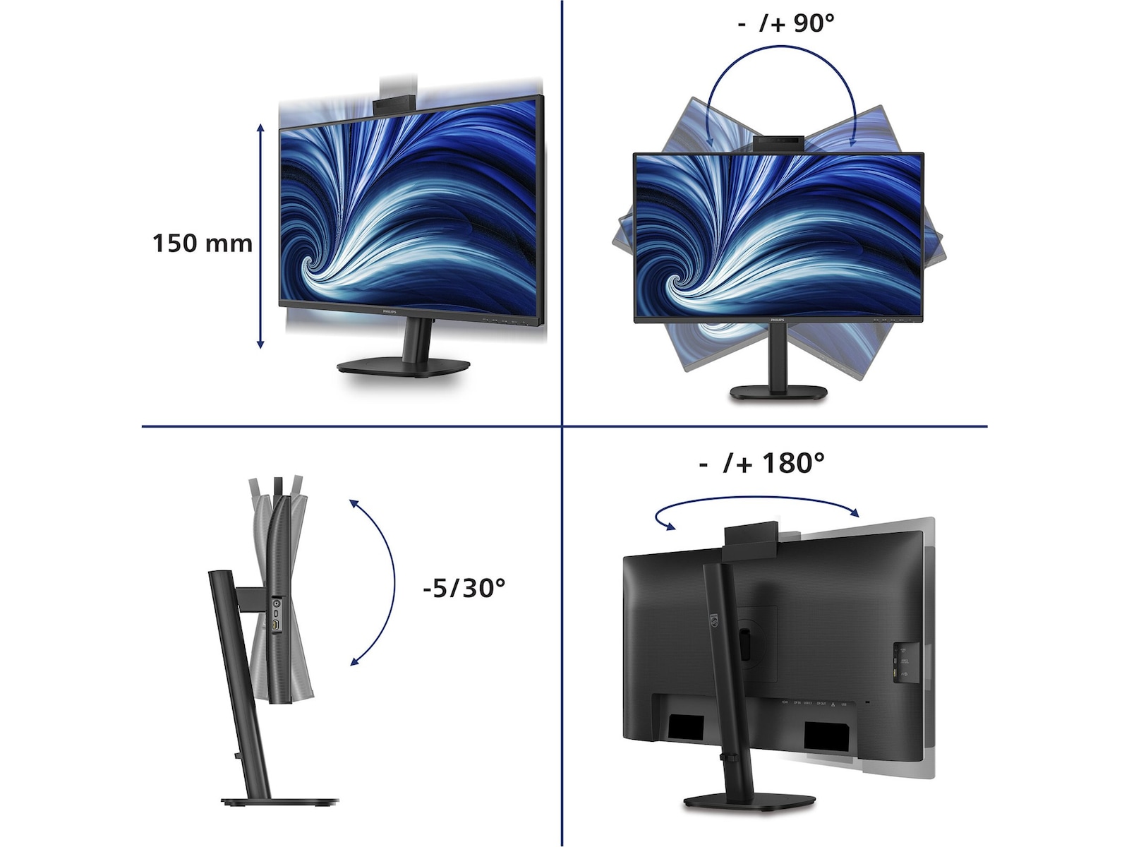 Philips 27" skärm 272B2U3601H/00 Bildskärmar
