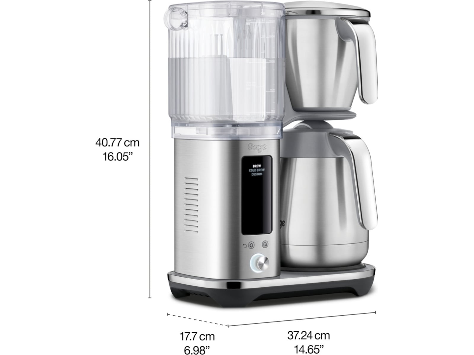 Sage the Luxe Brewer Thermal Kaffemaskin (borstat rostfritt stål) Kaffebryggare