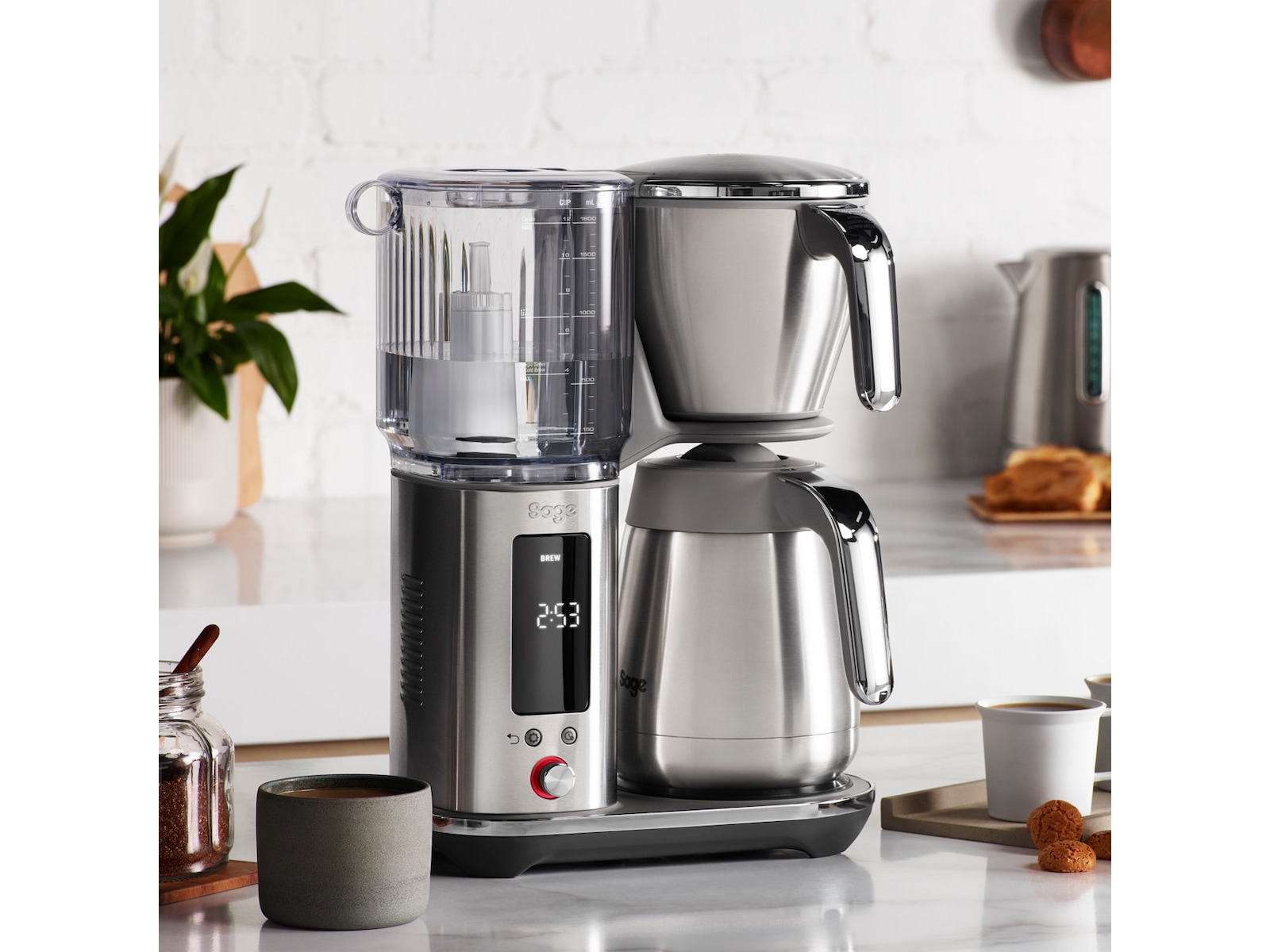 Sage the Luxe Brewer Thermal Kaffemaskin (borstat rostfritt stål) Kaffebryggare