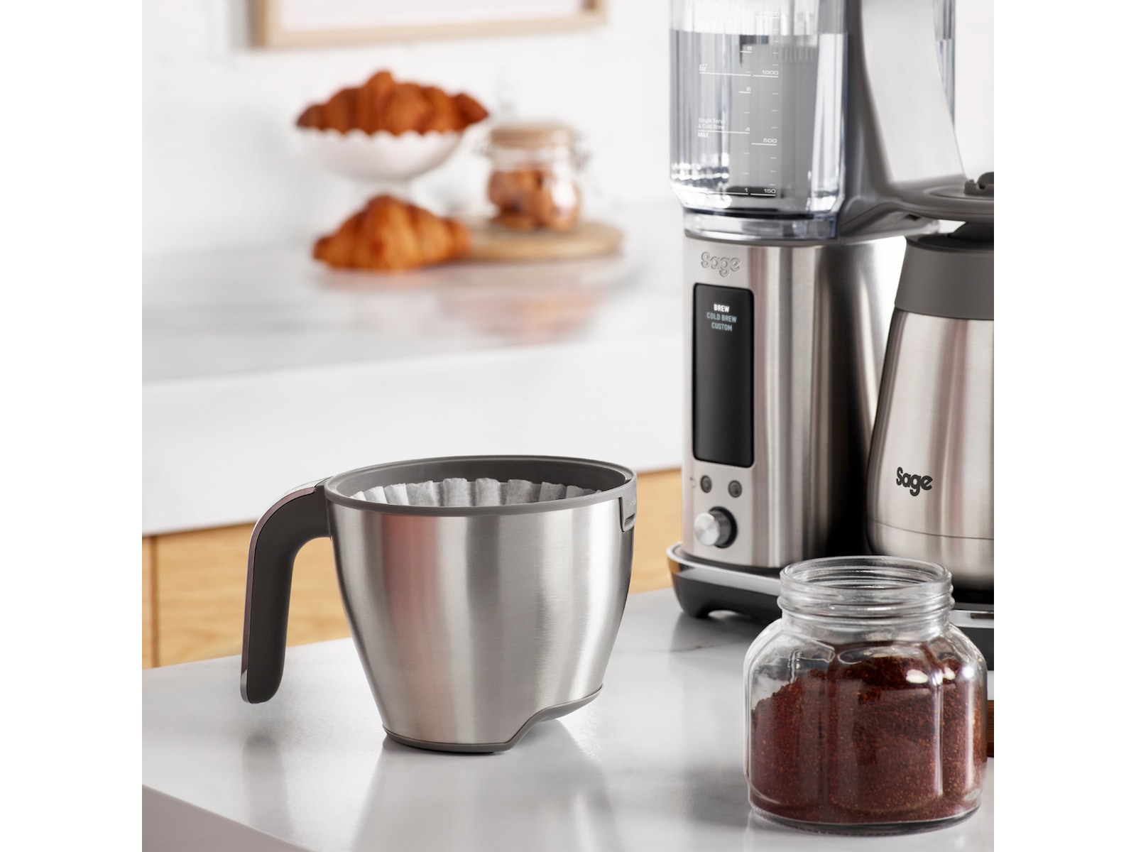 Sage the Luxe Brewer Thermal Kaffemaskin (borstat rostfritt stål) Kaffebryggare