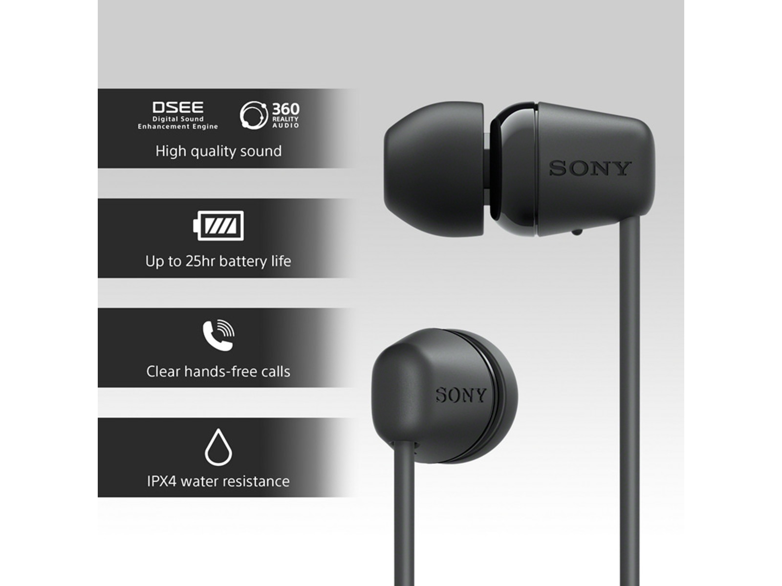 Sony ULT WEAR trådlösa hörlurar Over-Ear (vit) + Sony WI-C100 Hörlurar