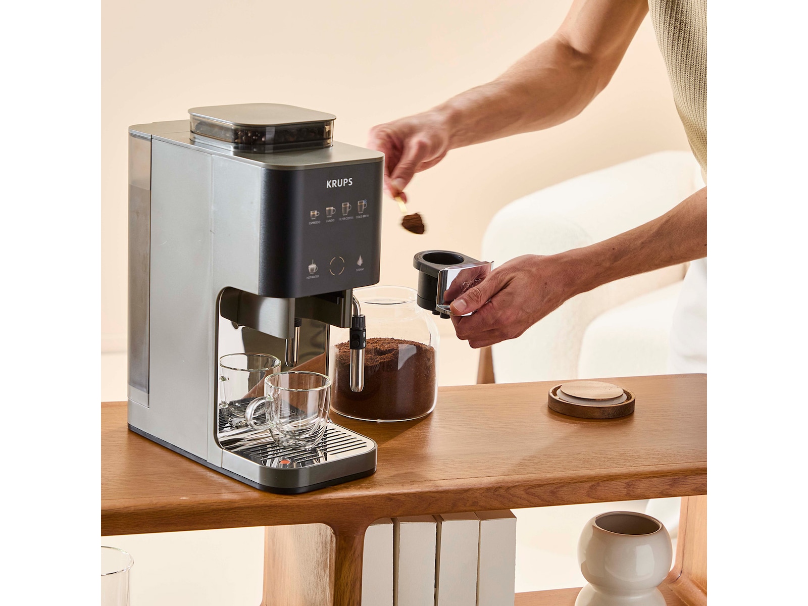 Krups Coffee Crush Experience espressomaskin 1,8L SA403BE0 Espressomaskiner