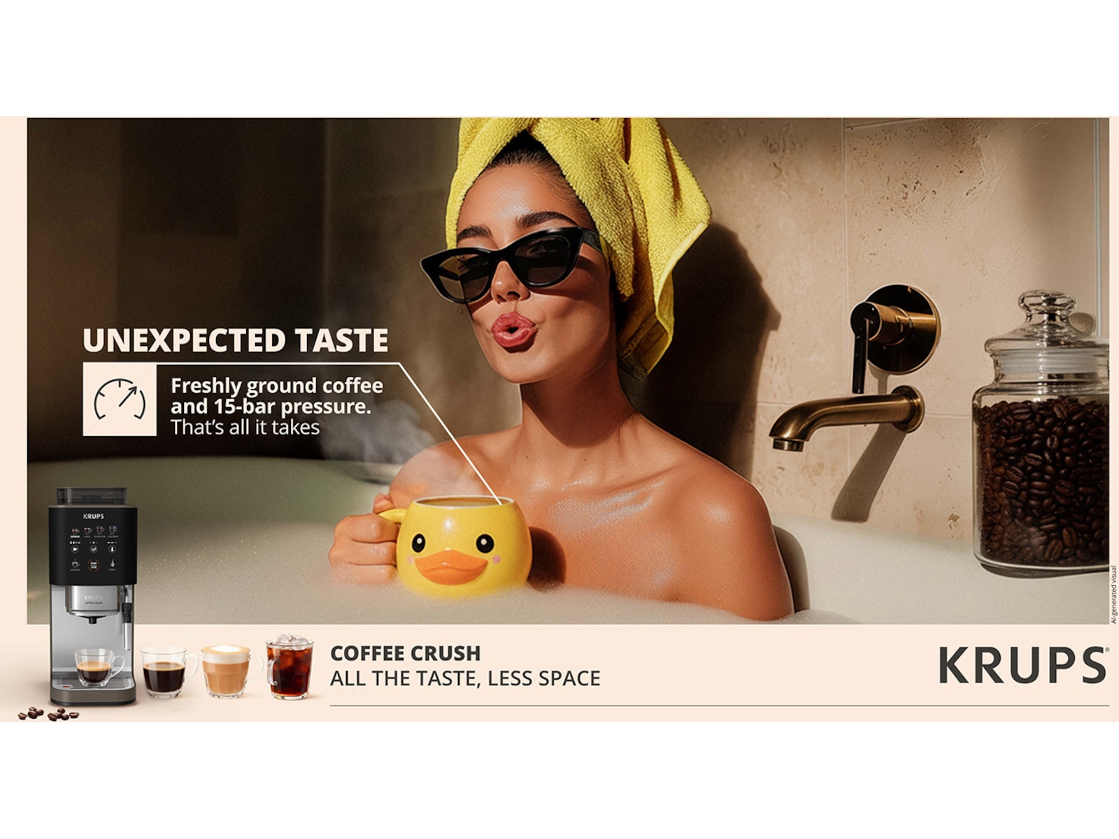 Krups Coffee Crush Experience espressomaskin 1,8L SA403BE0 Espressomaskiner