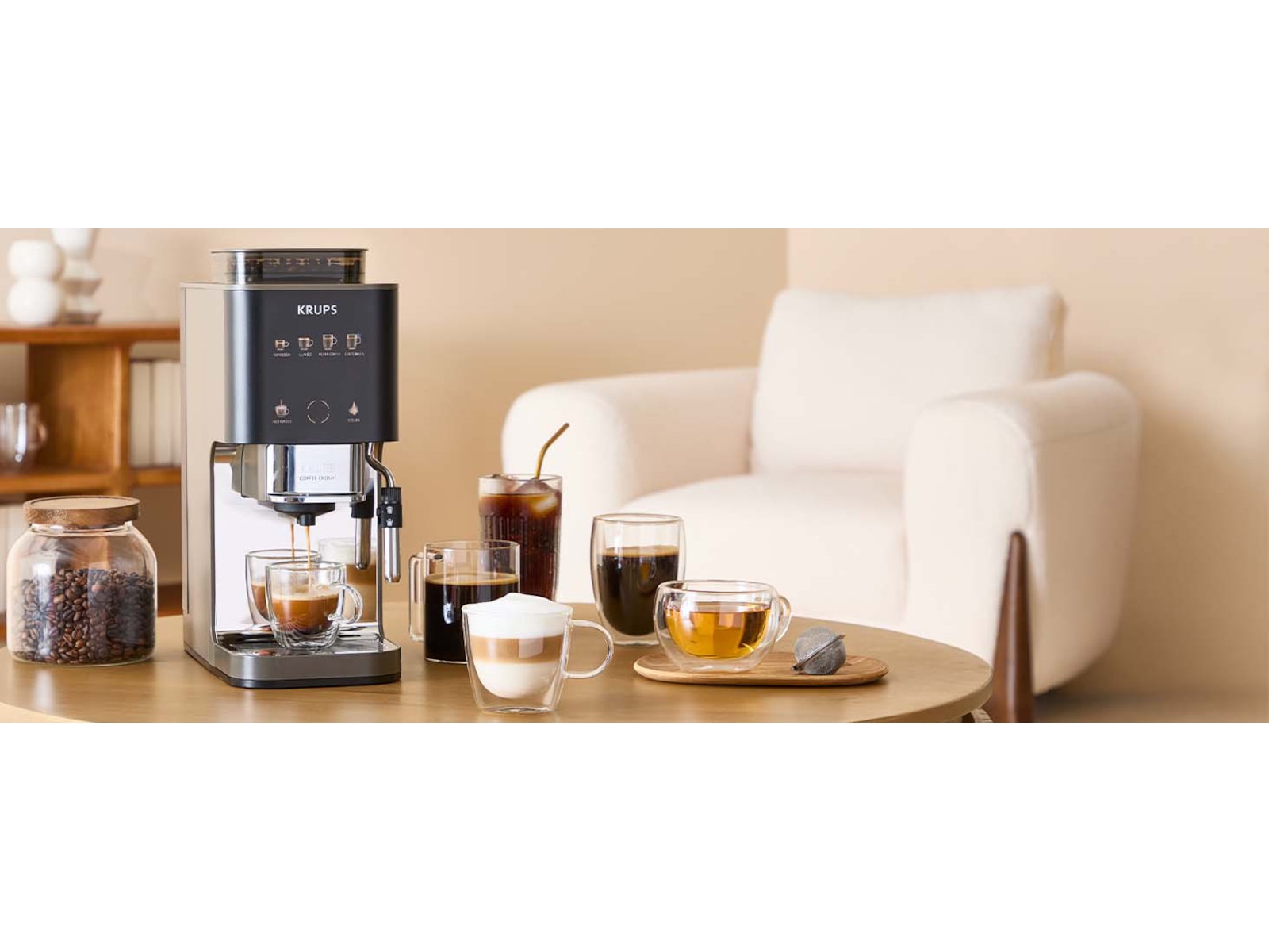 Krups Coffee Crush Experience espressomaskin 1,8L SA403BE0 Espressomaskiner