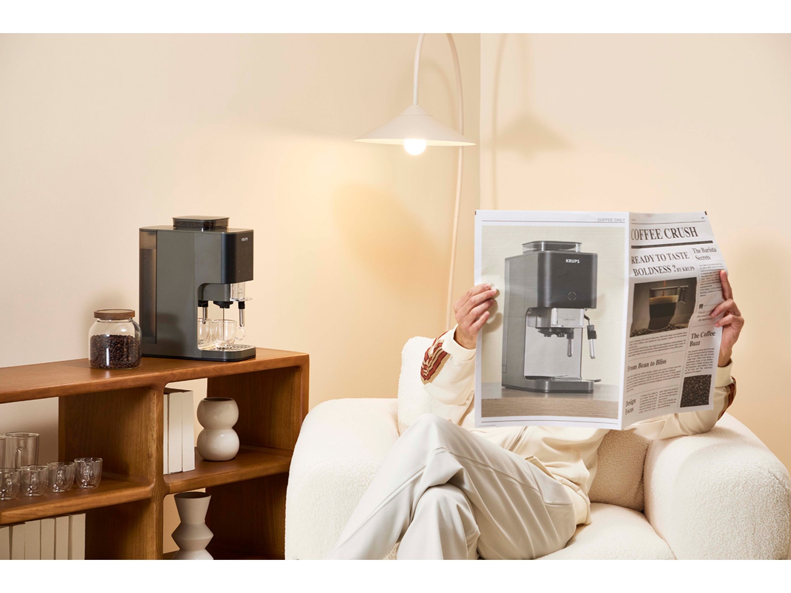 Krups Coffee Crush Experience espressomaskin 1,8L SA403BE0 Espressomaskiner