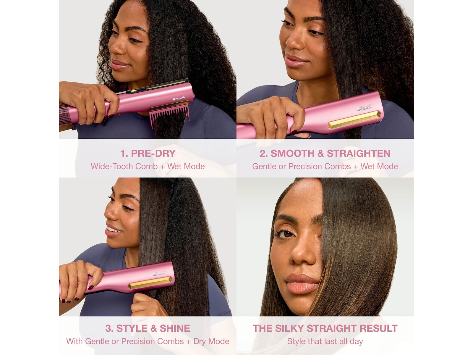 Shark HT401EUPK Silki Pro Straight plattång (Pink) Hårvård & styling
