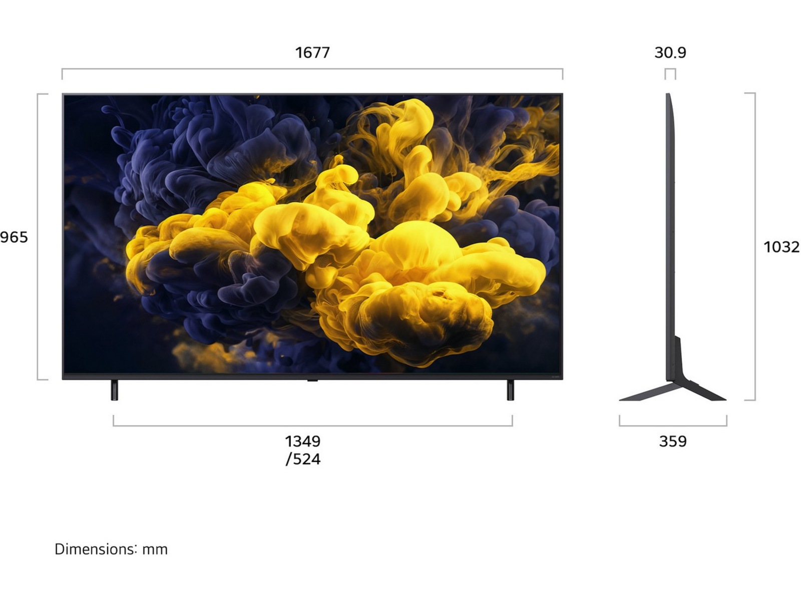 LG 75" QNED86 Evo MiniLED 4K Smart TV (2026) 70 - 79 tums TV