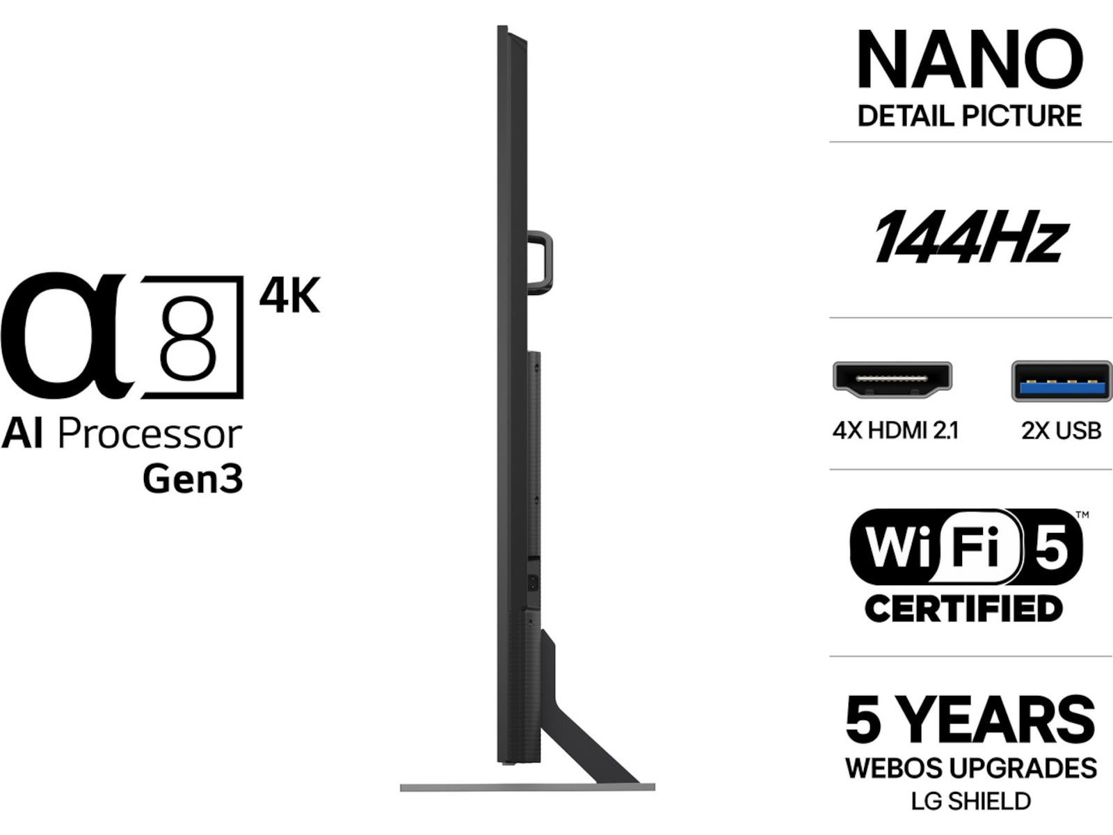 LG 98" NU90 Nano UHD Smart TV (2026) Över 80 tums TV