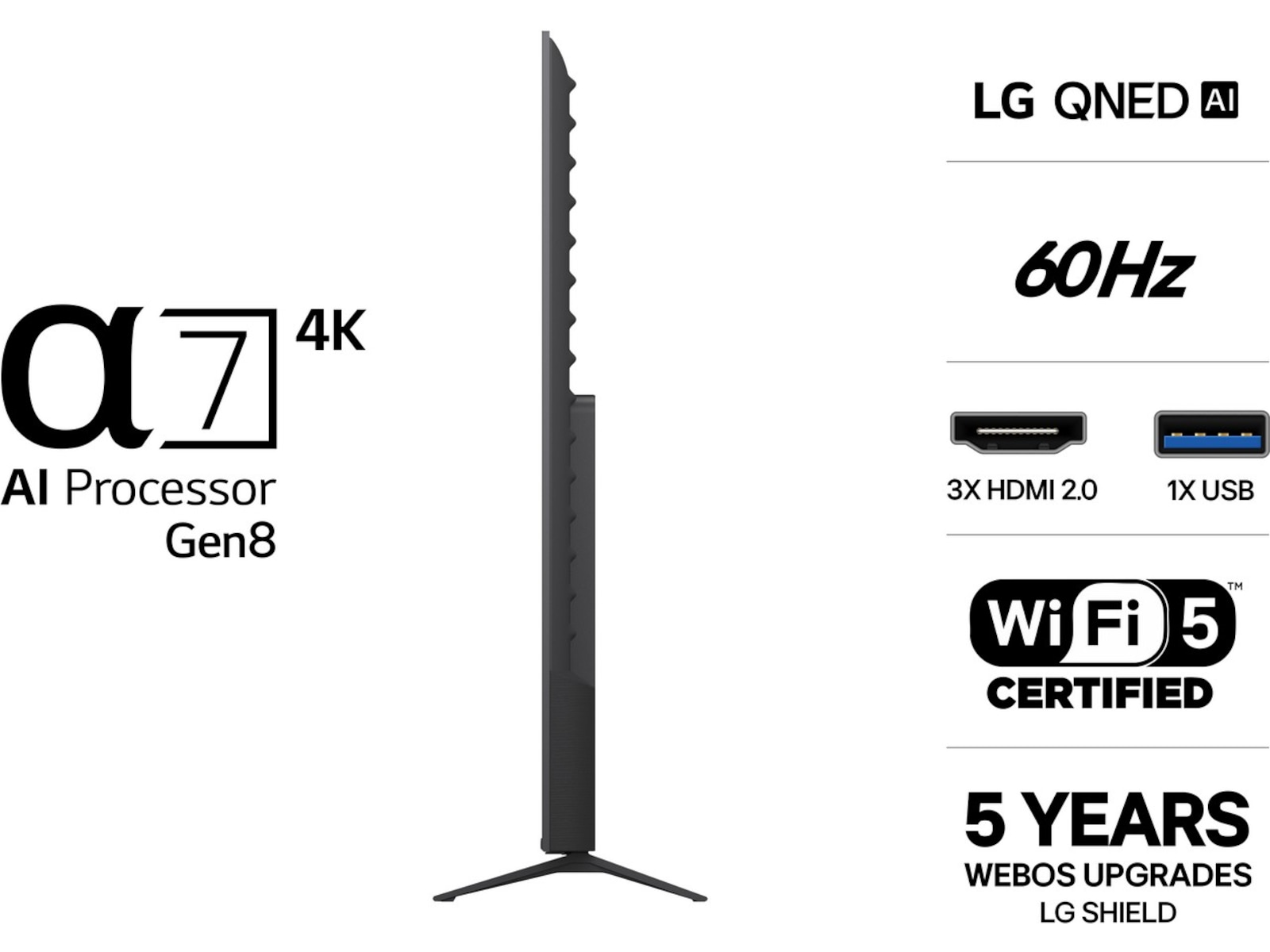 LG 85" QNED70 MiniLED 4K Smart TV (2026) Över 80 tums TV