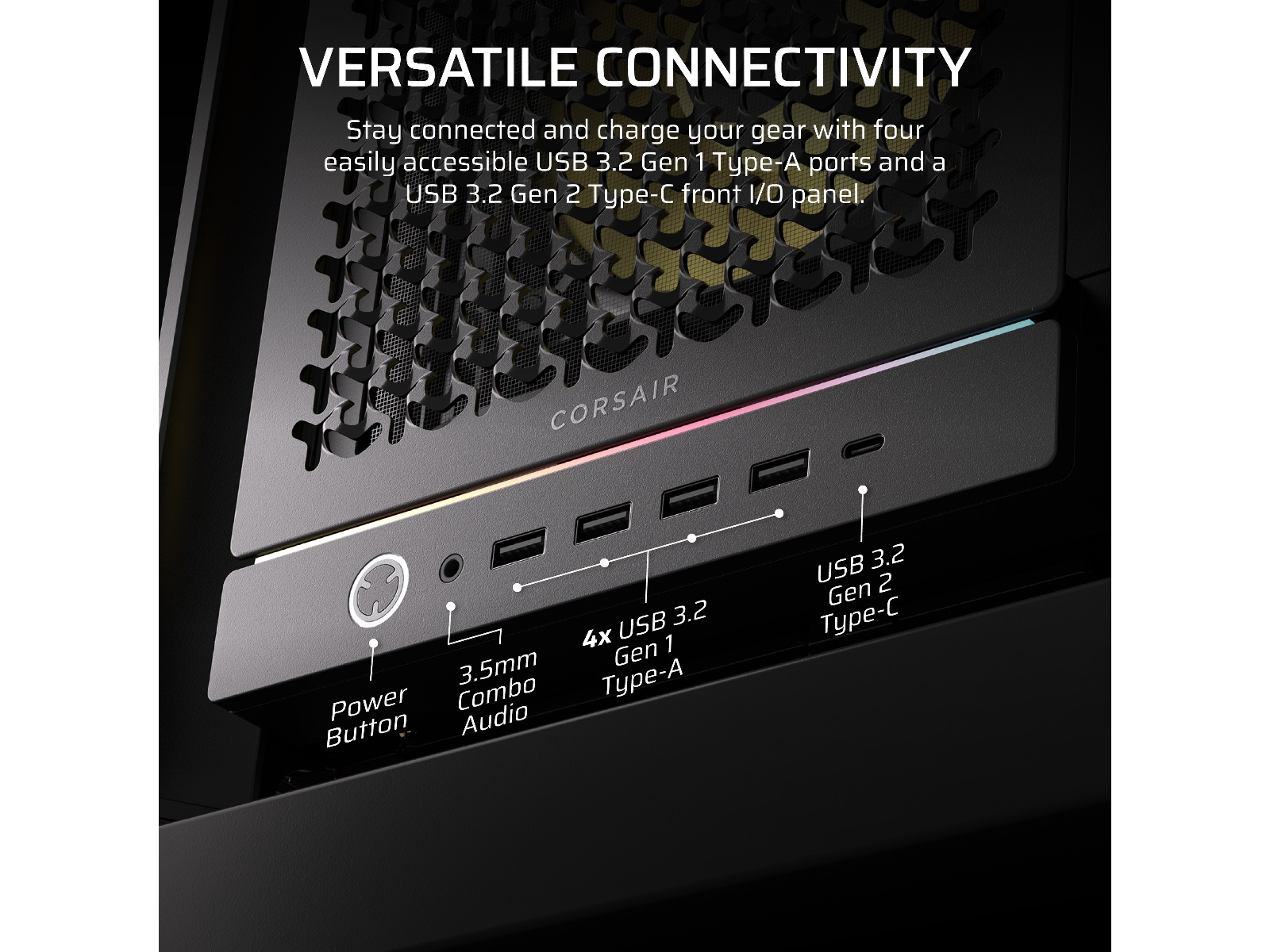 Corsair FRAME 5000D RS ARGB Mid Tower (svart) -B-Grade Demo övrigt