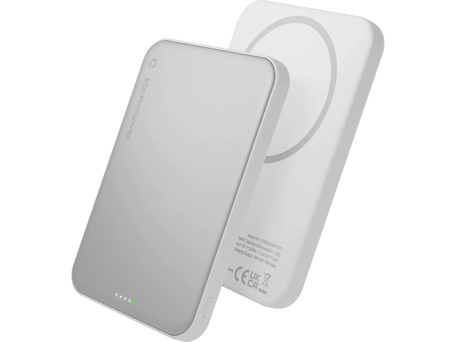 dbramante 1928 Re-Charge Powerbank 5000mAh Slim (vit) Powerbank