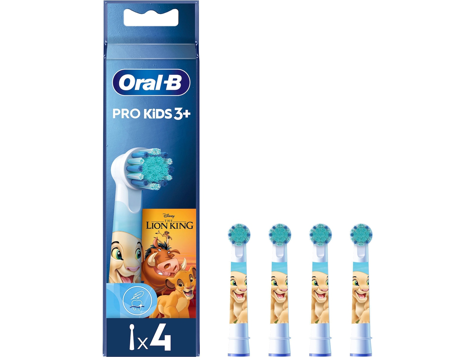 Oral-B Pro Kids borsthuvuden Lejonkungen, 4 st Tandborsthuvud