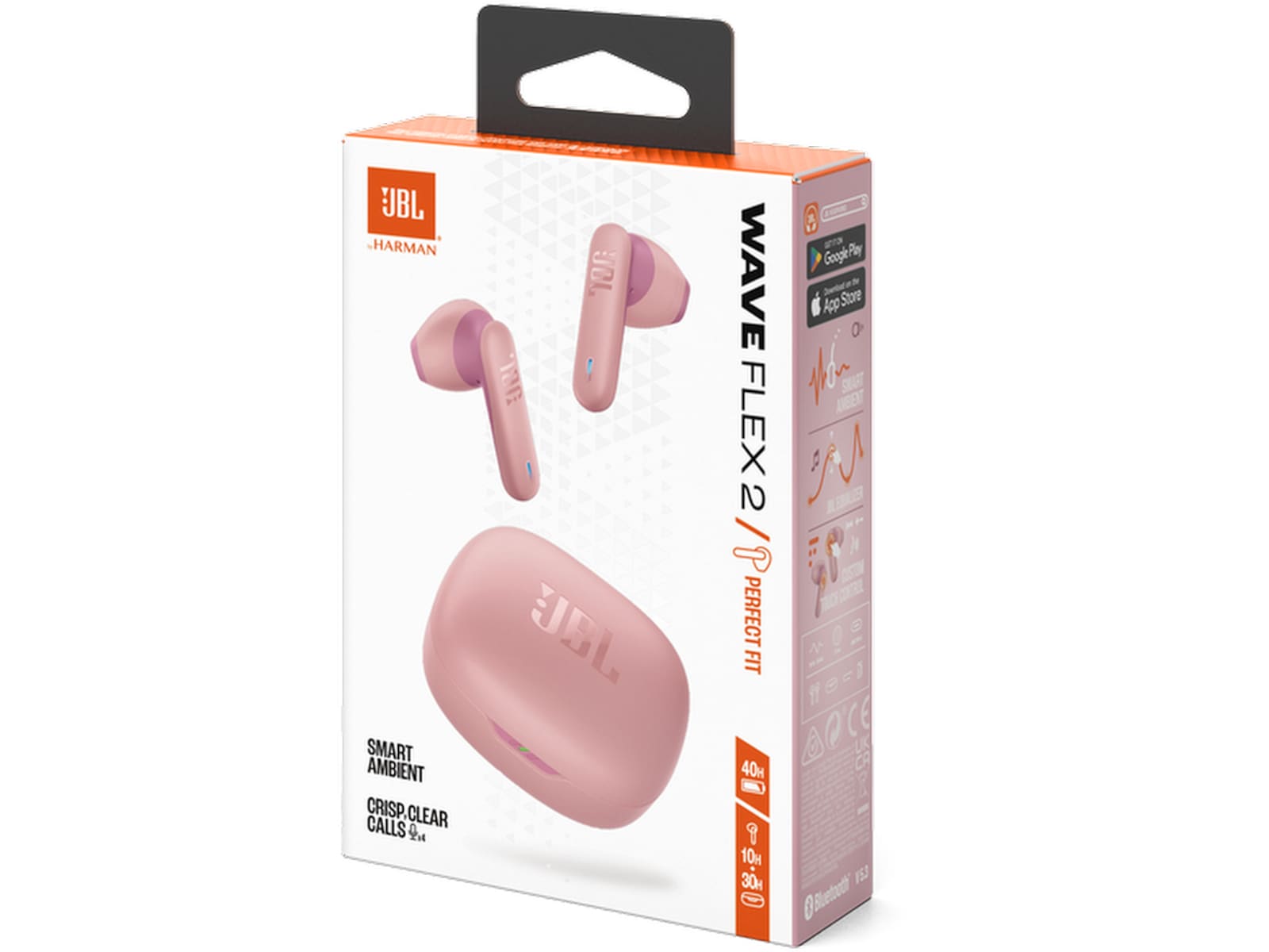 JBL Wave Flex 2 Trådlösa Hörlurar (rosa) -B-Grade Demo headset