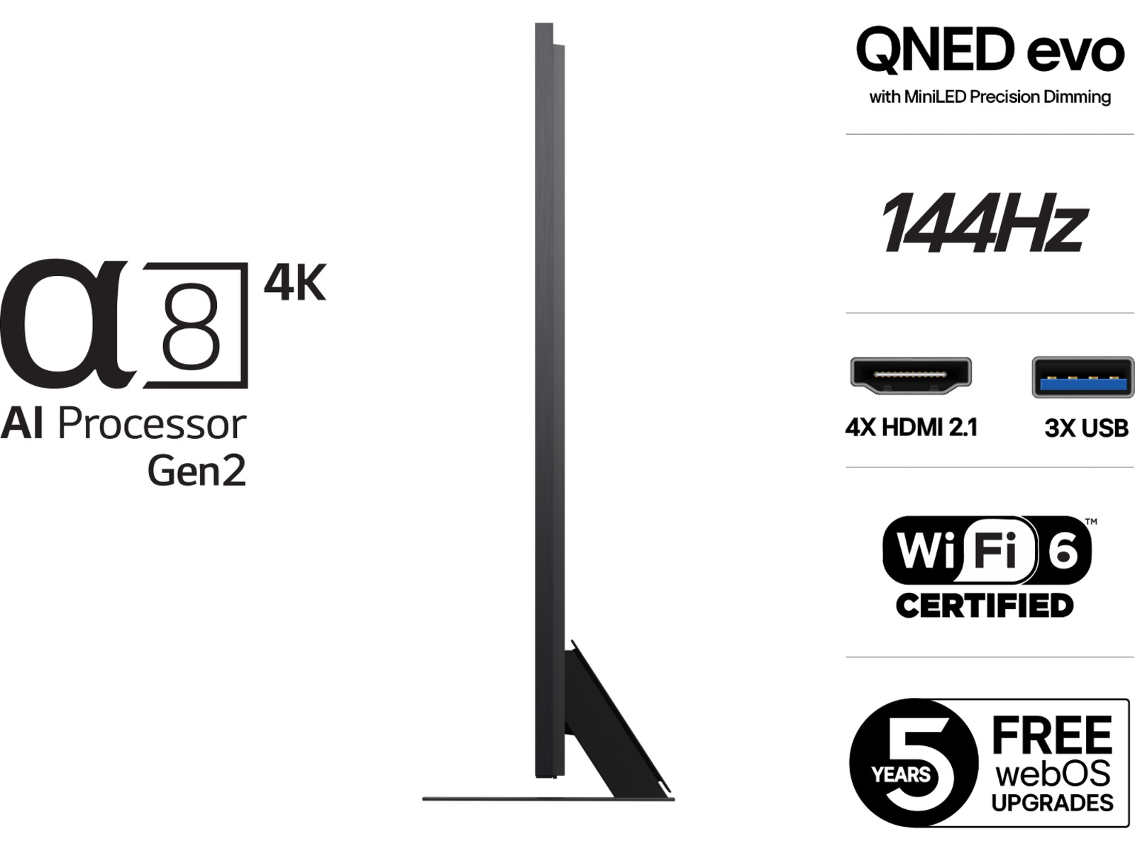 LG 100" QNED86 AI 4K MiniLED Smart TV (2025) + Soundbar Över 80 tums TV