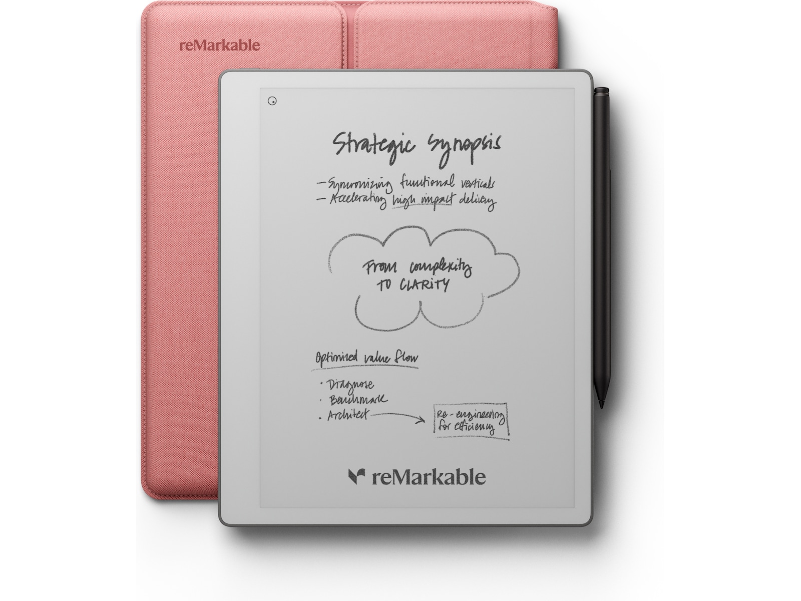 reMarkable Paper Pure 10,3" + Marker Plus + Sleeve Folio (desert pink) Digitala anteckningsblock