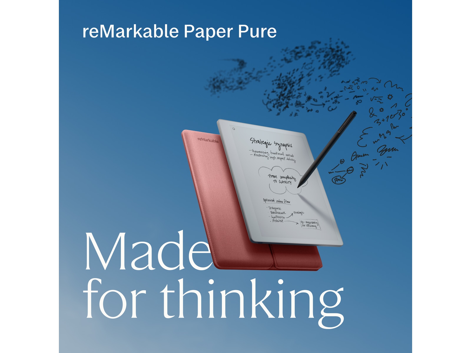 reMarkable Paper Pure 10,3" + Marker Plus + Sleeve Folio (desert pink) Digitala anteckningsblock