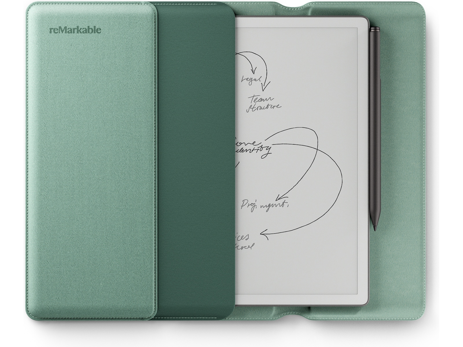 reMarkable Paper Pure 10,3" + Marker Plus + Sleeve Folio (mist green) Digitala anteckningsblock