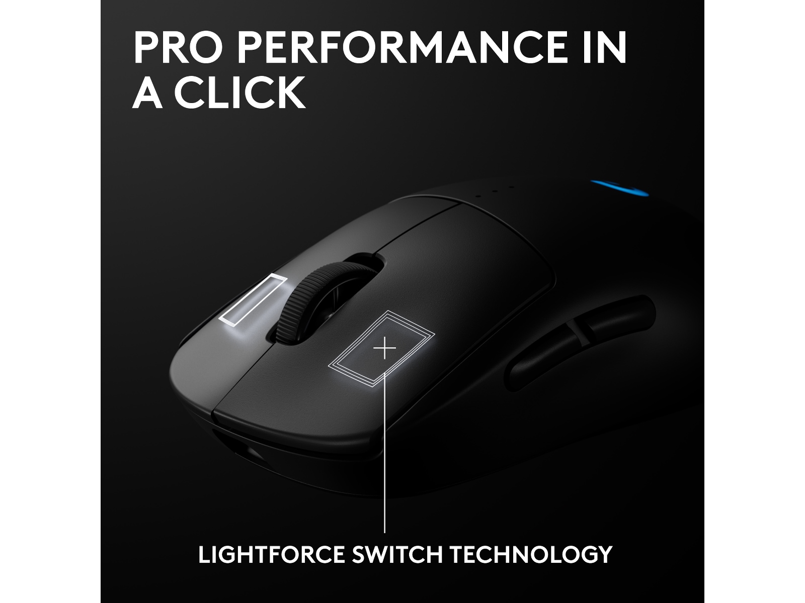 Logitech PRO 2 Lightspeed Trådlös Gamingmus (svart) -B-Grade Demo mus