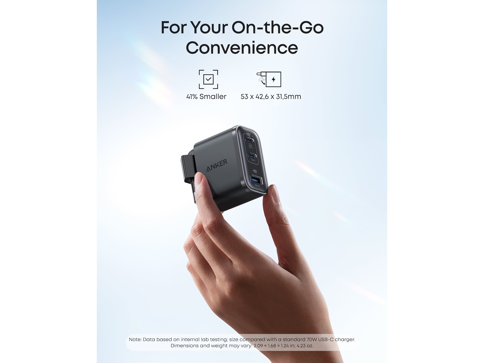 Anker Nano 70W Väggladare (svart) Mobilladdare