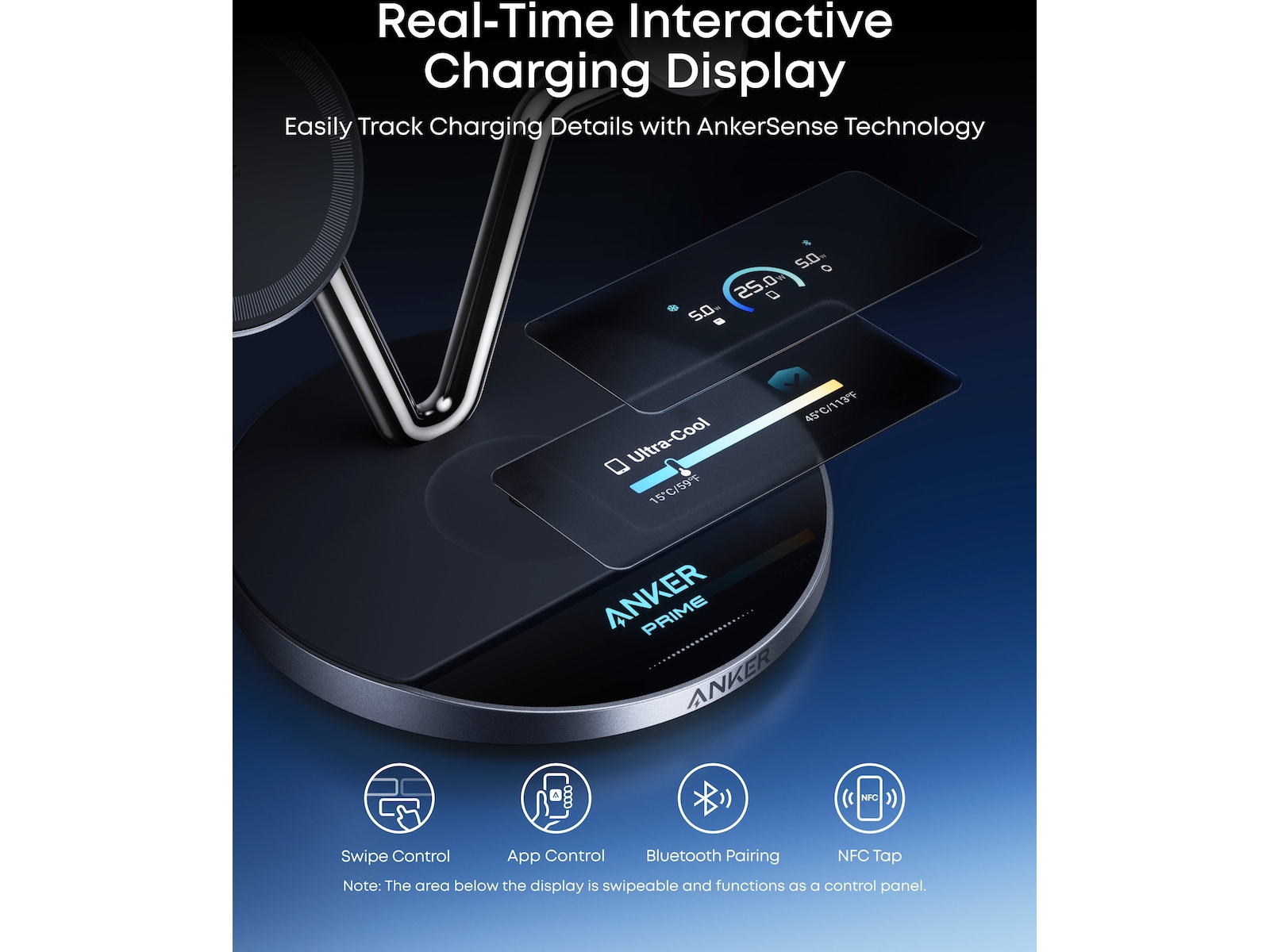Anker Prime 3-in-1 trådlös laddstation (svart) Laddstation