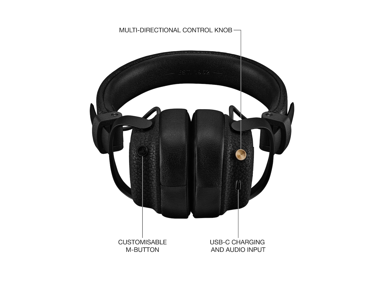 Milton A.N.C. Trådlösa On-Ear Hörlurar (svart) Hörlurar