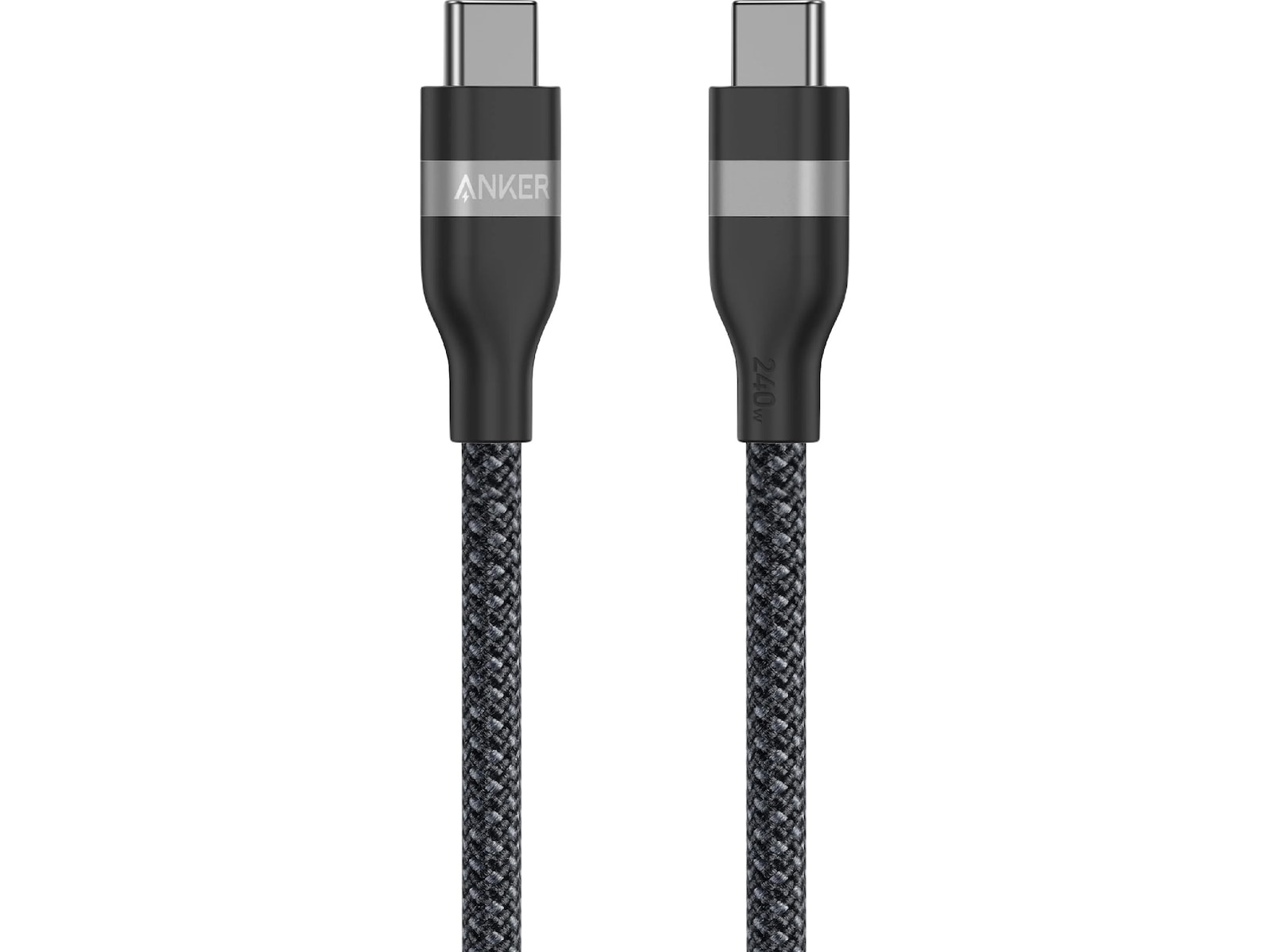 Anker Nano 240W USB-C flätat kabel 3m (svart) USB-kablar