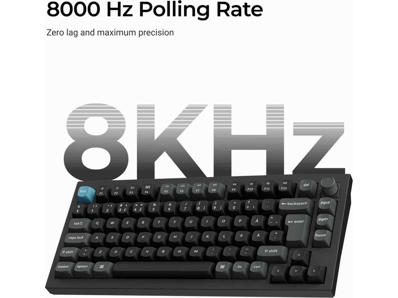 Keychron Q1 Ultra 75% 8K Red Trådlöst Gamingtangentbord Gamingtangentbord