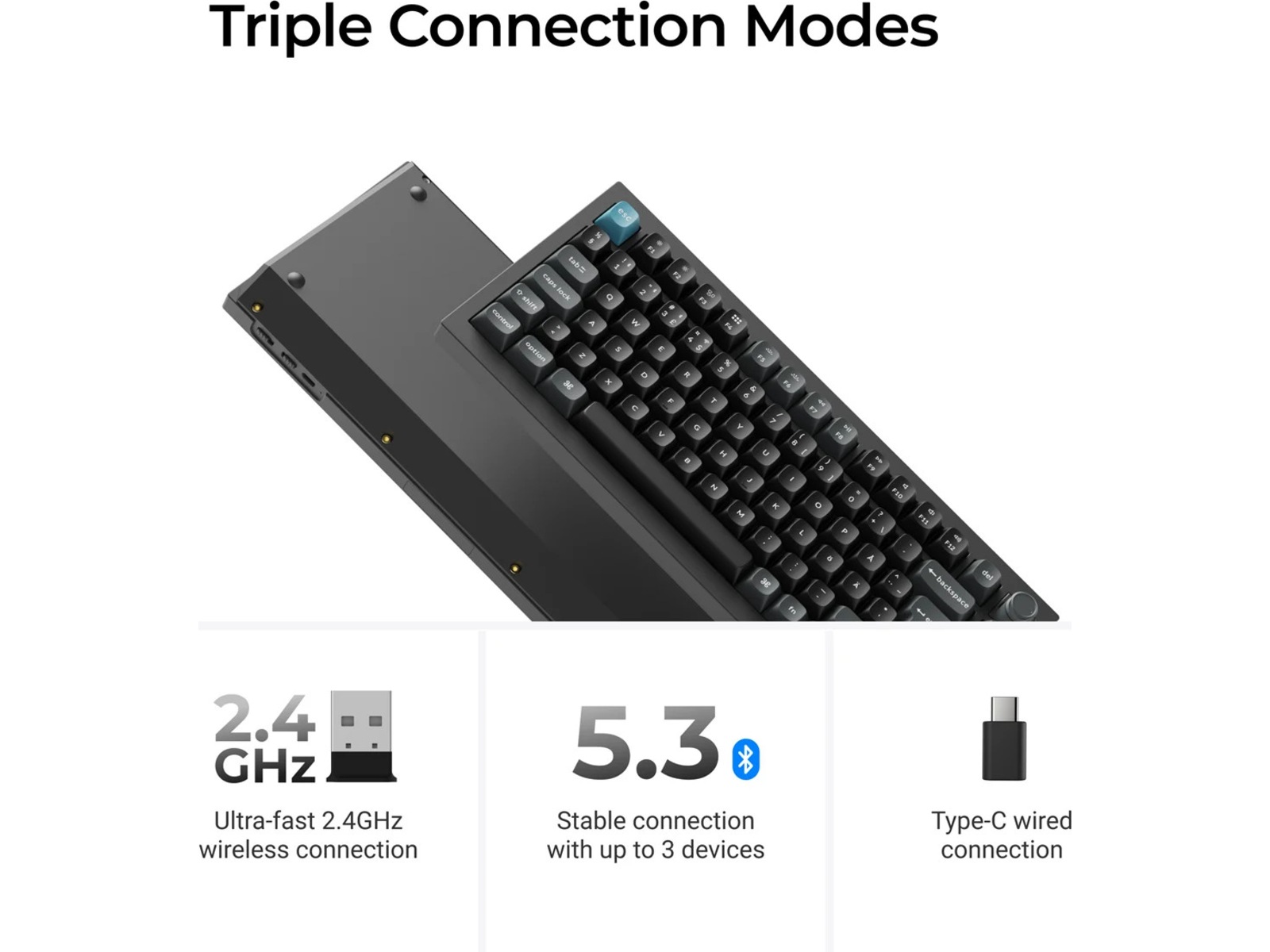Keychron Q1 Ultra 75% 8K Red Trådlöst Gamingtangentbord Gamingtangentbord