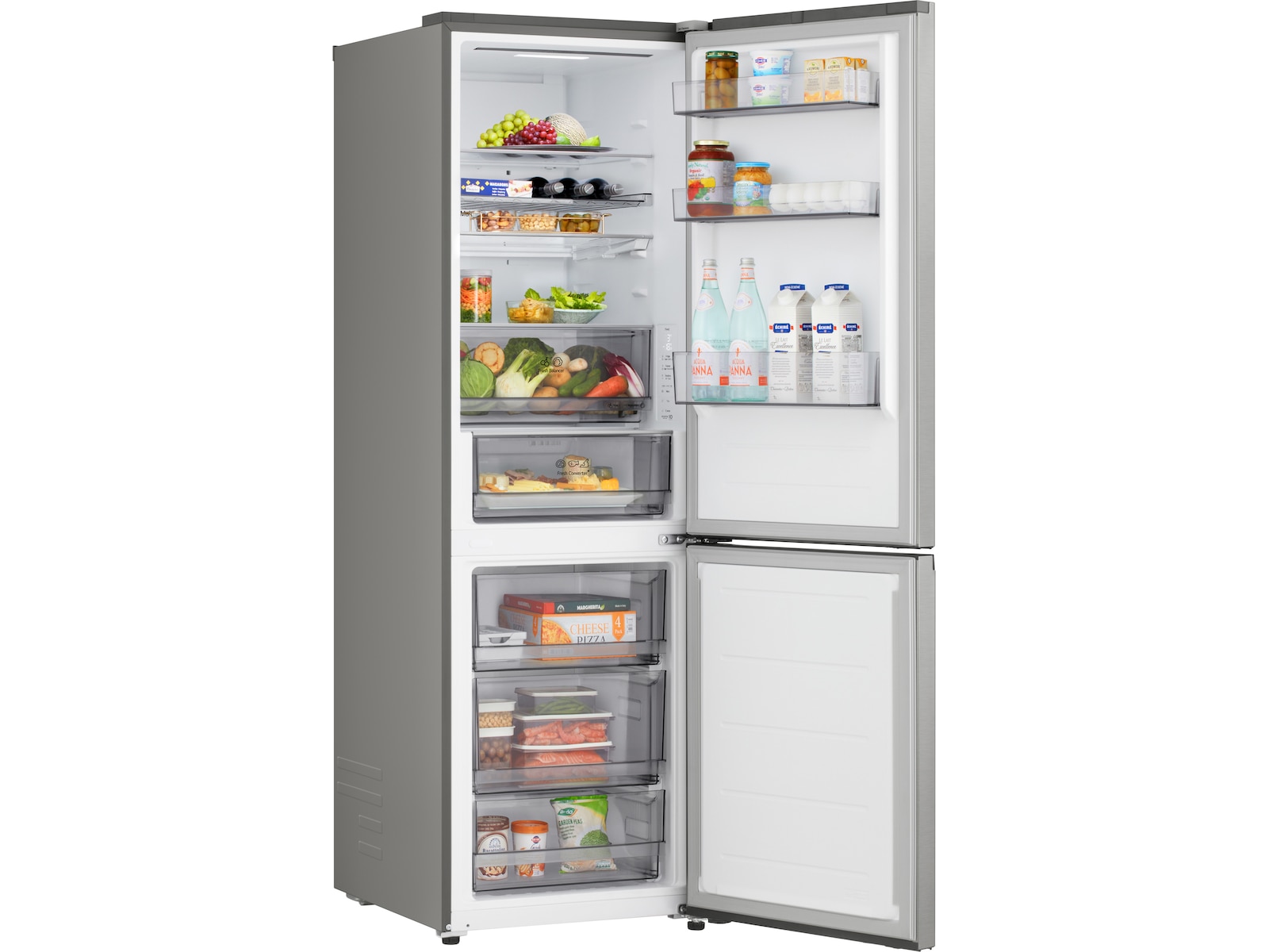 LG GBBS312CPY Kylskåp med frysfack 1.86M (Prime Steel) Kyl & frys kombiskåp