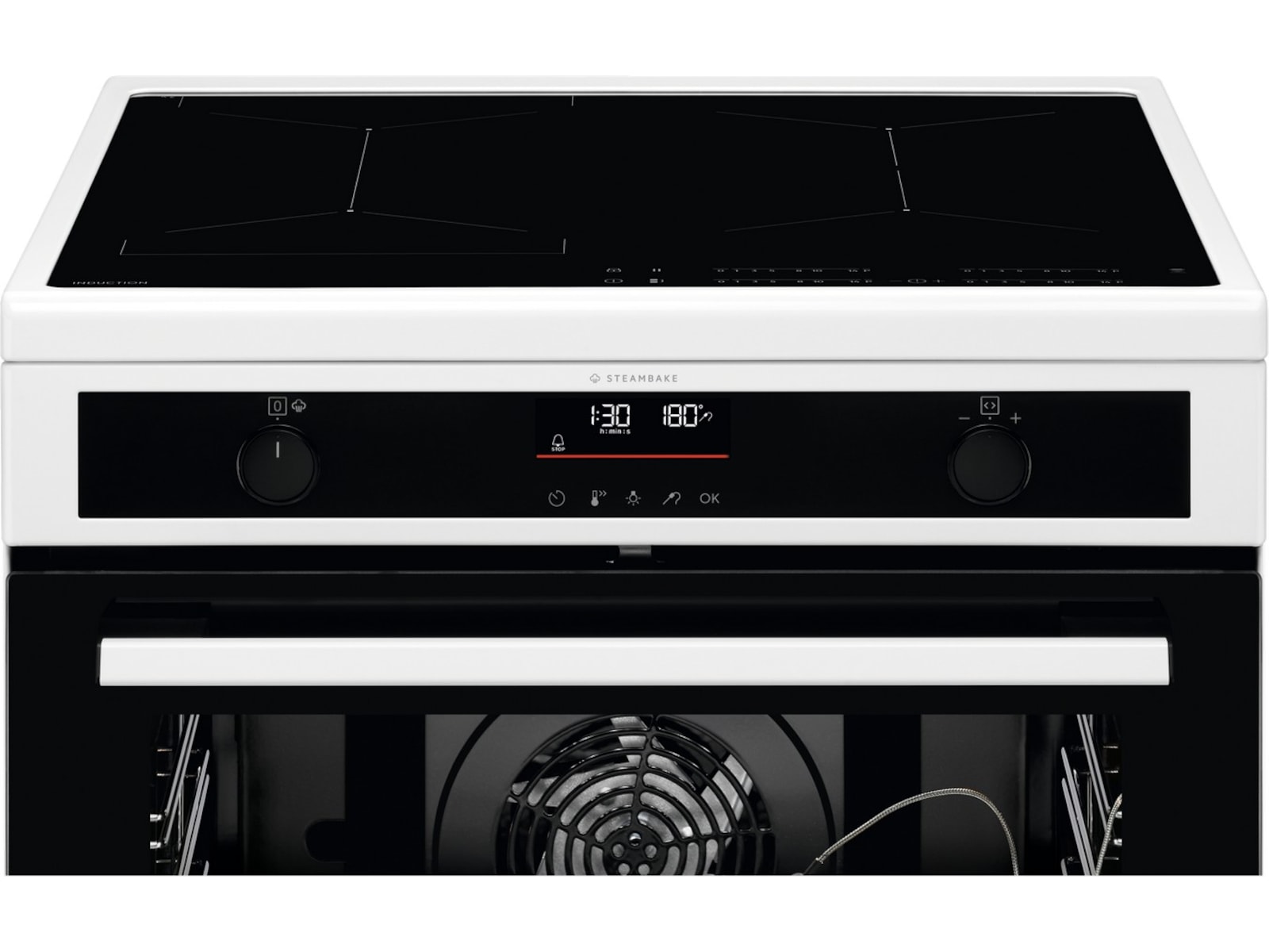 Electrolux 600 SteamBake induktion 60 cm pyrolys (vit) Spis