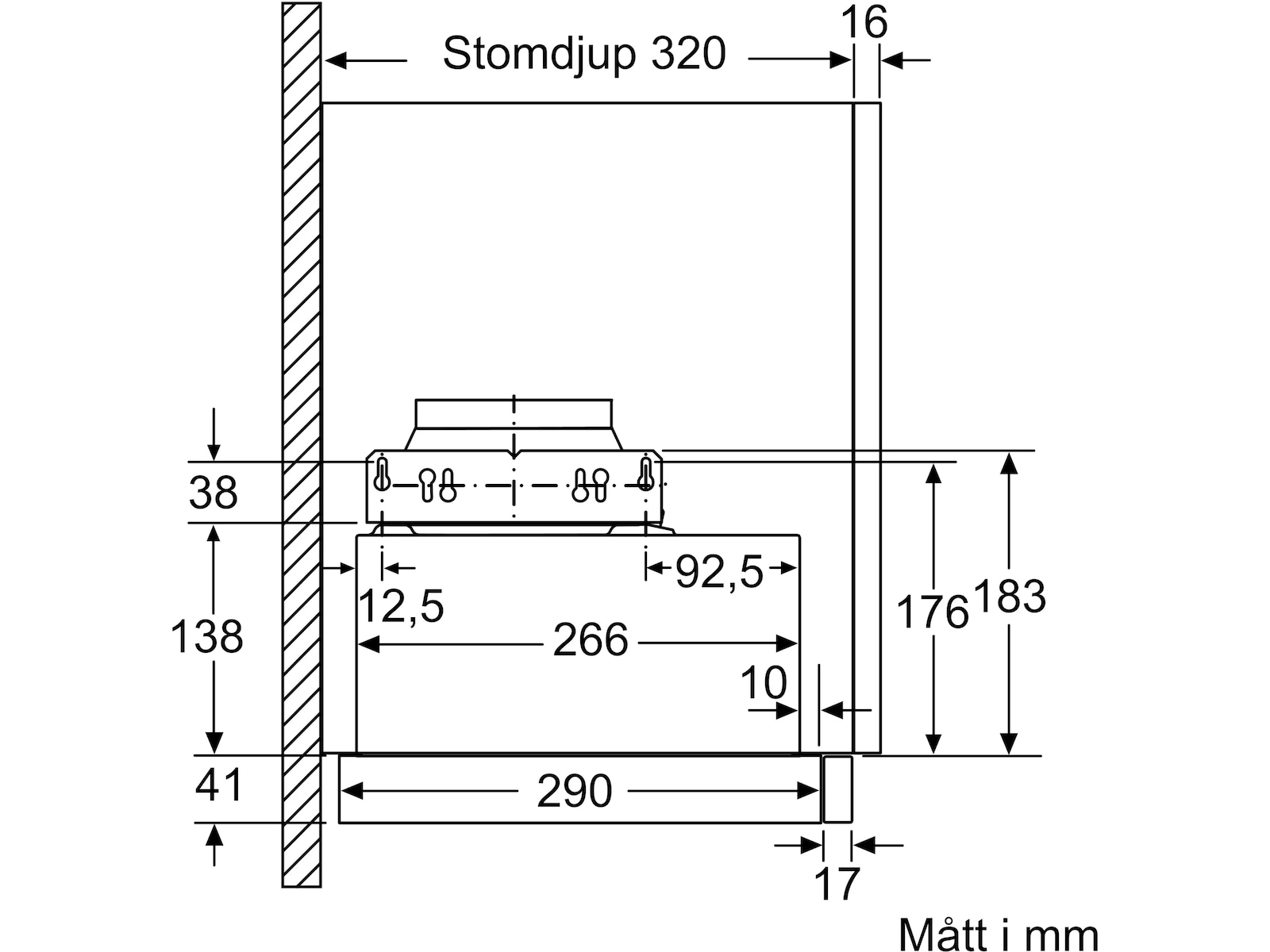 Siemens LI64LB531 iQ300 Utdragbar köksfläkt Väggmonterad köksfläkt