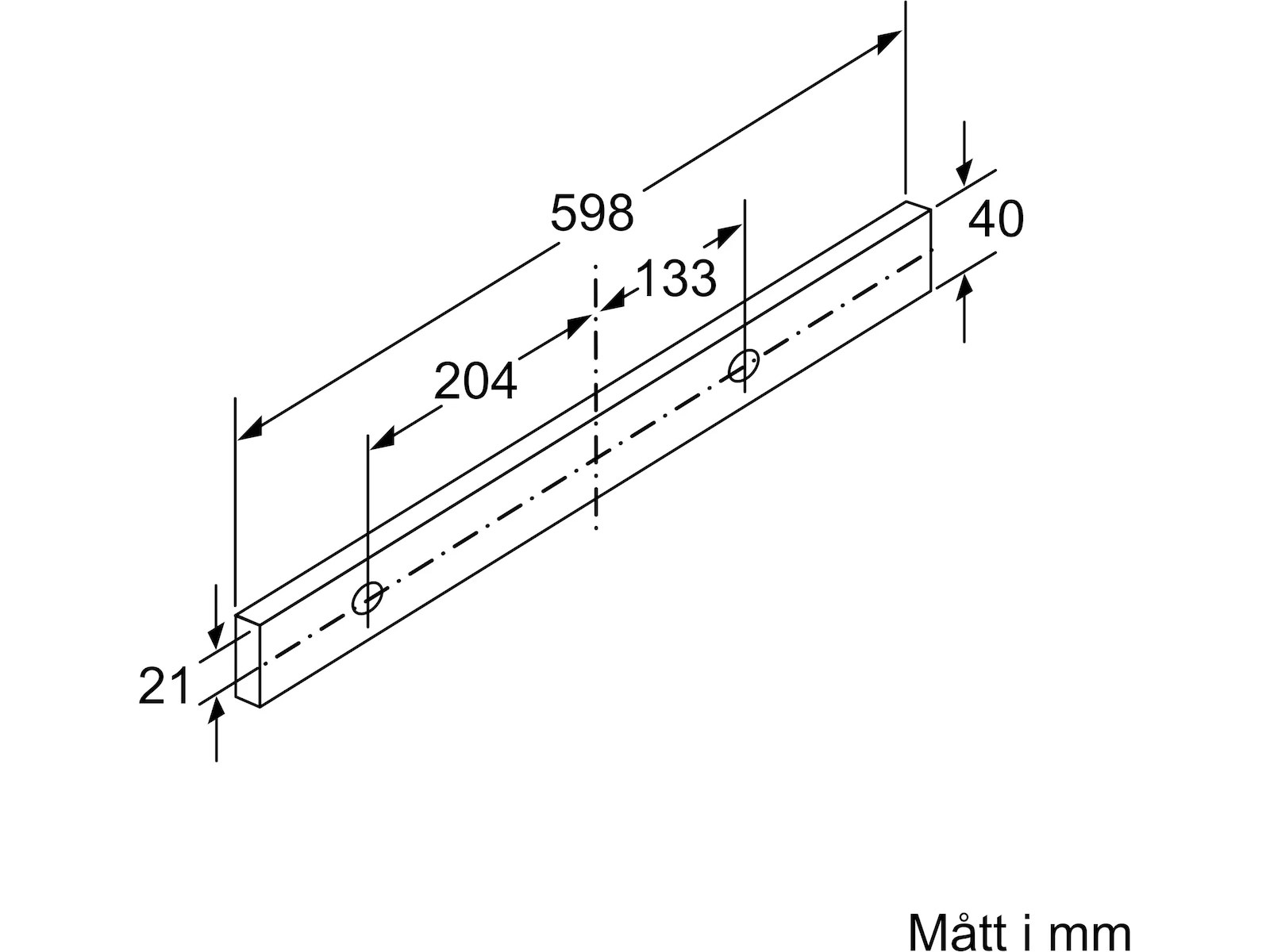 Siemens LI64LB531 iQ300 Utdragbar köksfläkt Väggmonterad köksfläkt