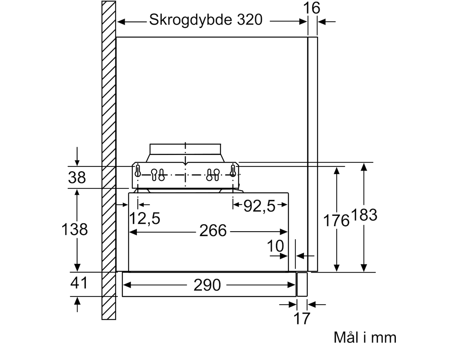 Siemens LI64LB531 iQ300 Utdragbar köksfläkt Väggmonterad köksfläkt