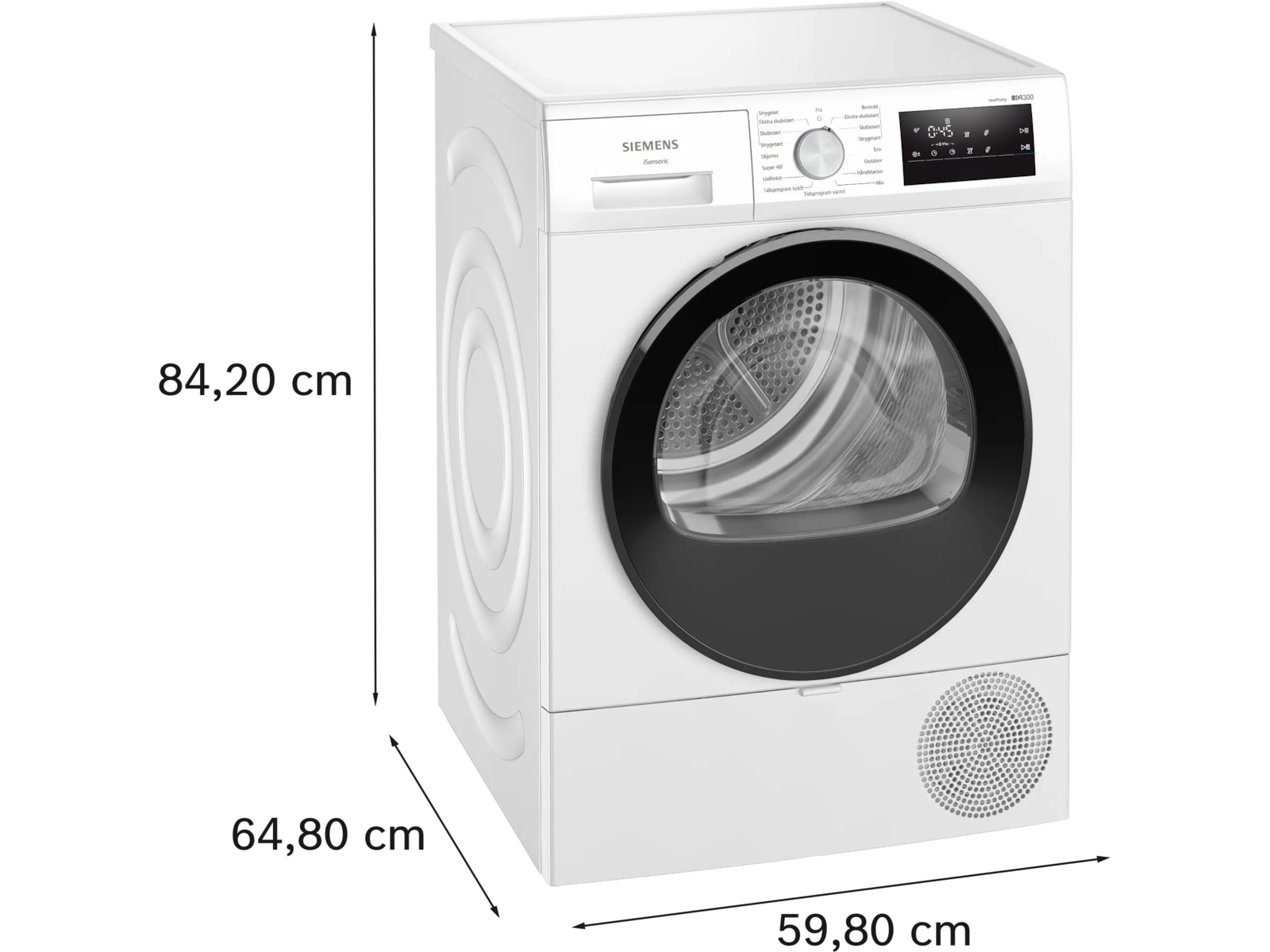 Siemens WT45HV0EDN, iQ300 Torktumlare (vit) Torktumlare