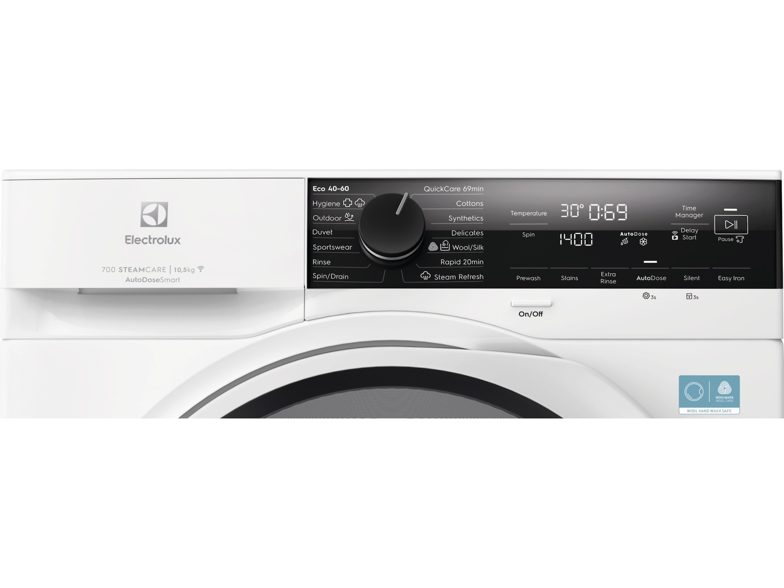 Electrolux EFI743VX4EQ SteamCare 700 tvättmaskin (vit) Tvättmaskin