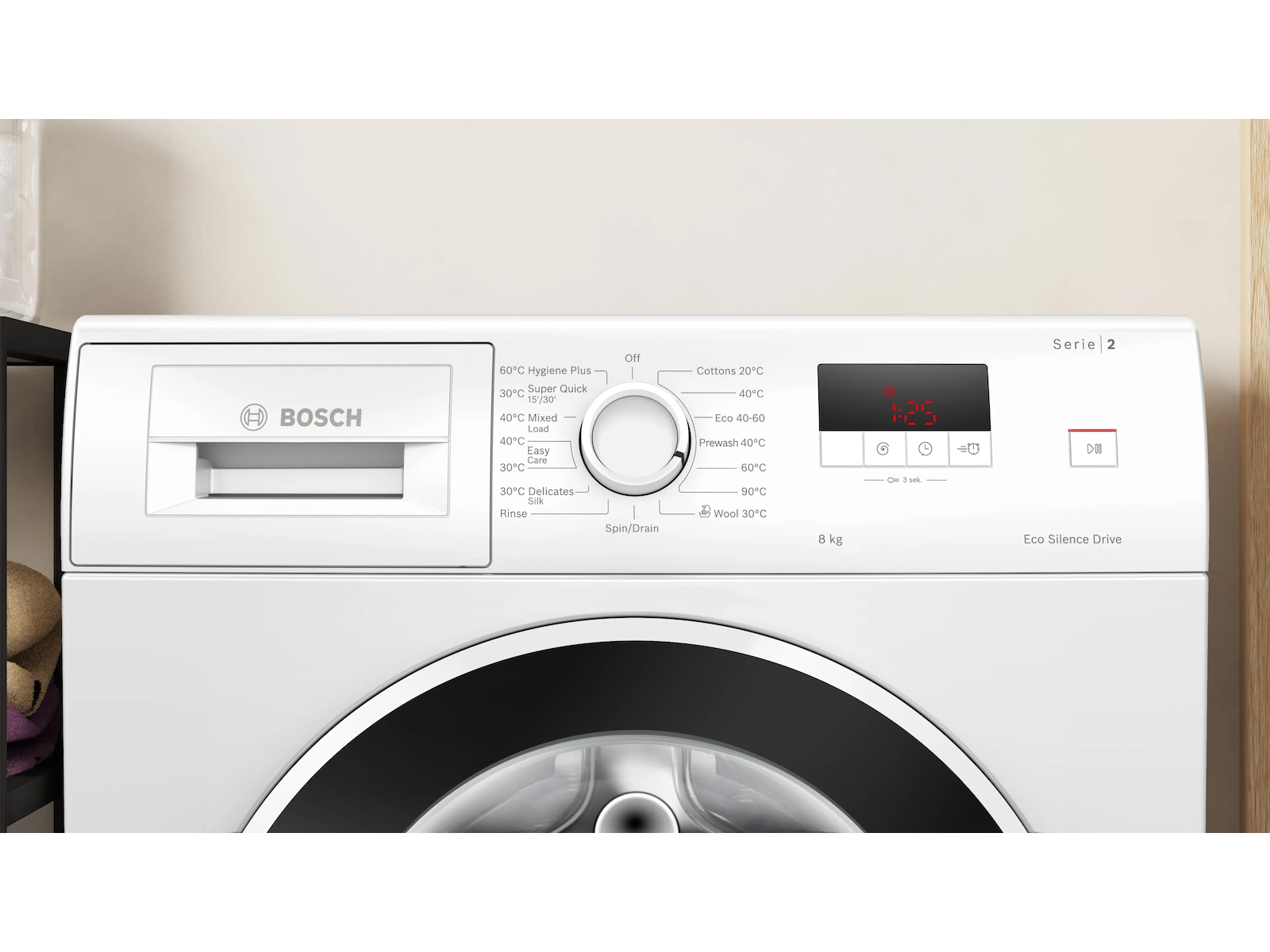 Bosch WGE03400SN Serie 2 Tvättmaskin (vit) Tvättmaskin