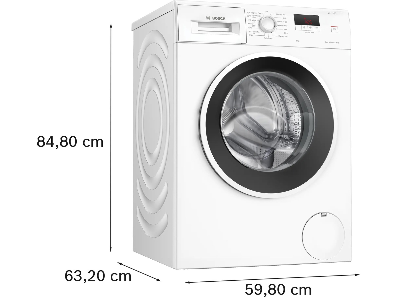 Bosch WGE03400SN Serie 2 Tvättmaskin (vit) Tvättmaskin