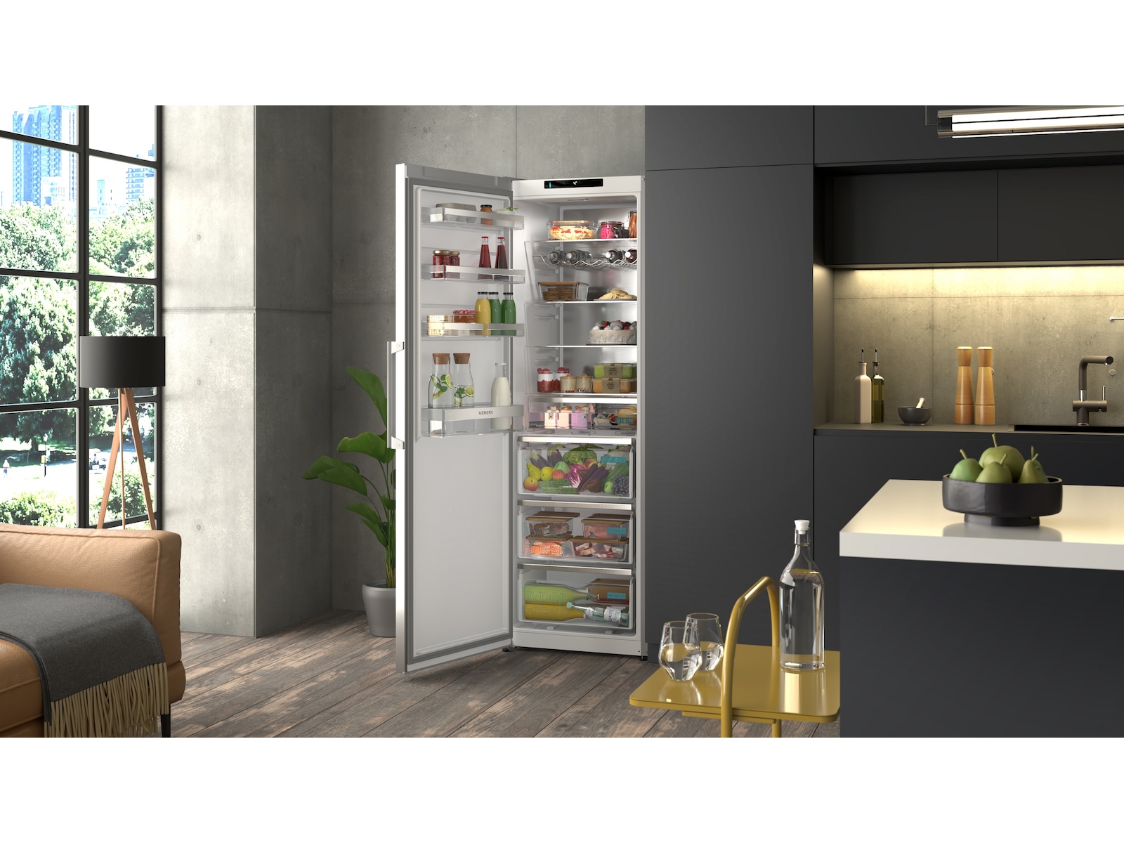 Siemens KS36NVICG iQ300 Kylskåp (Rostfritt stål) Kylskåp