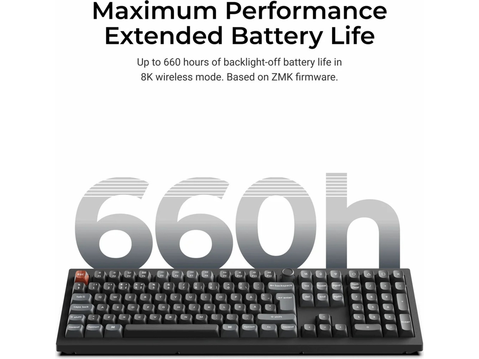 Keychron V6 Ultra 100% 8K Red Trådlöst Gamingtangentbord Gamingtangentbord