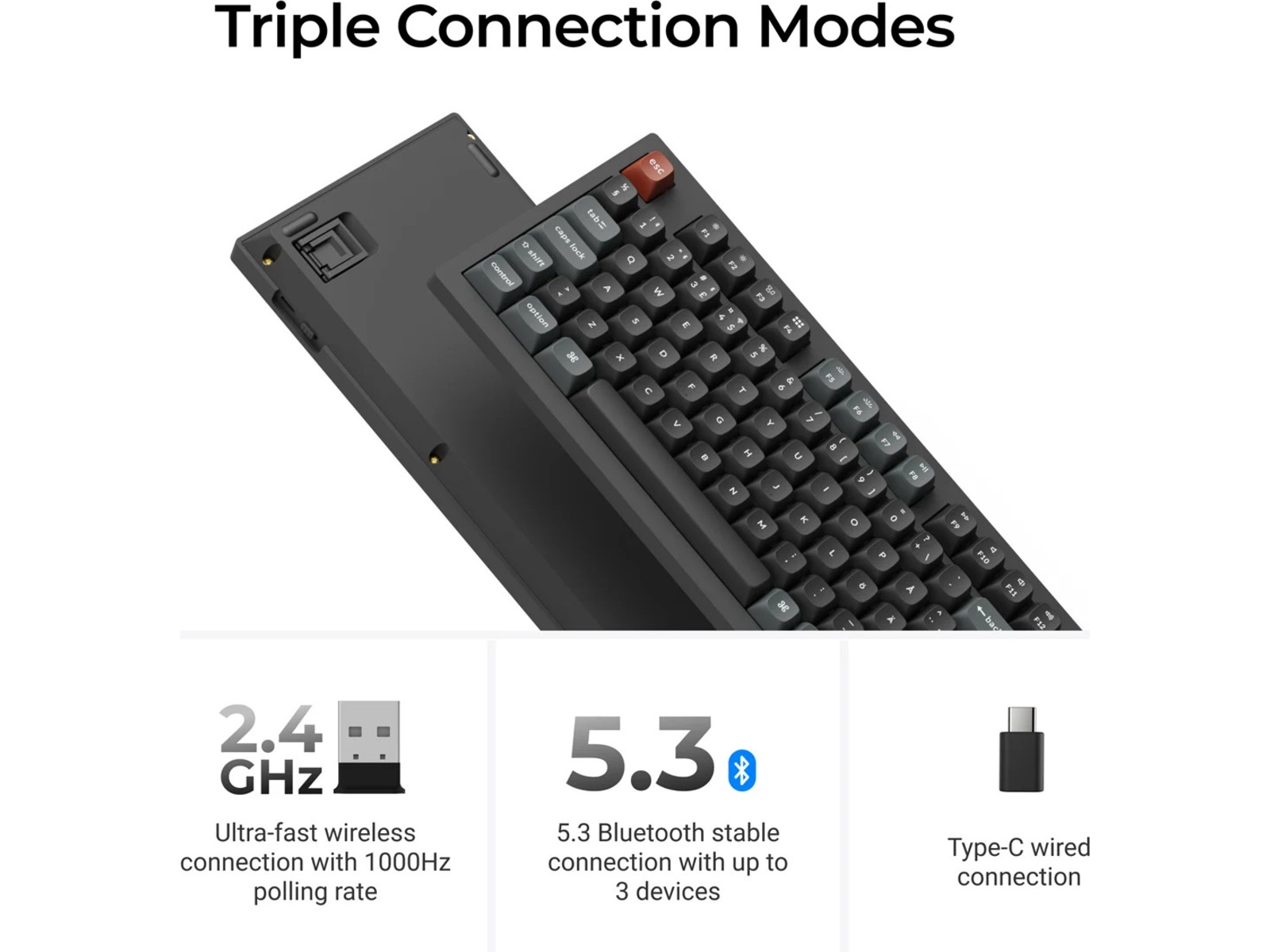 Keychron V6 Ultra 100% 8K Red Trådlöst Gamingtangentbord Gamingtangentbord