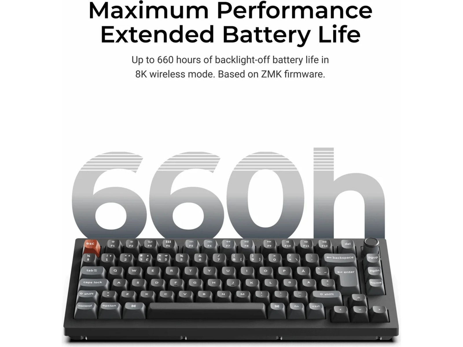 Keychron V1 Ultra 75% 8K Brown Trådlöst Gamingtangentbord Gamingtangentbord