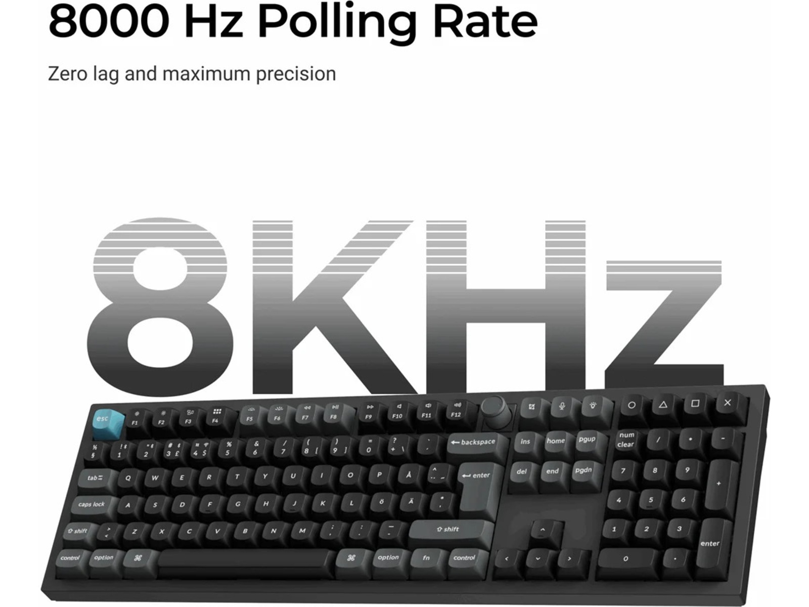 Keychron Q1 Ultra 100% 8K Brown Trådlöst Gamingtangentbord Gamingtangentbord