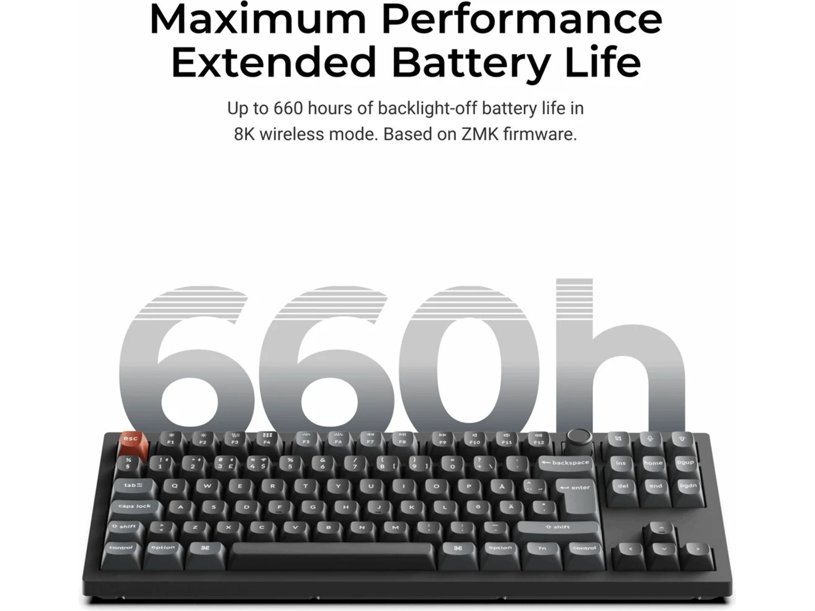 Keychron V3 Ultra 80% 8K Red Trådlöst Gamingtangentbord Gamingtangentbord