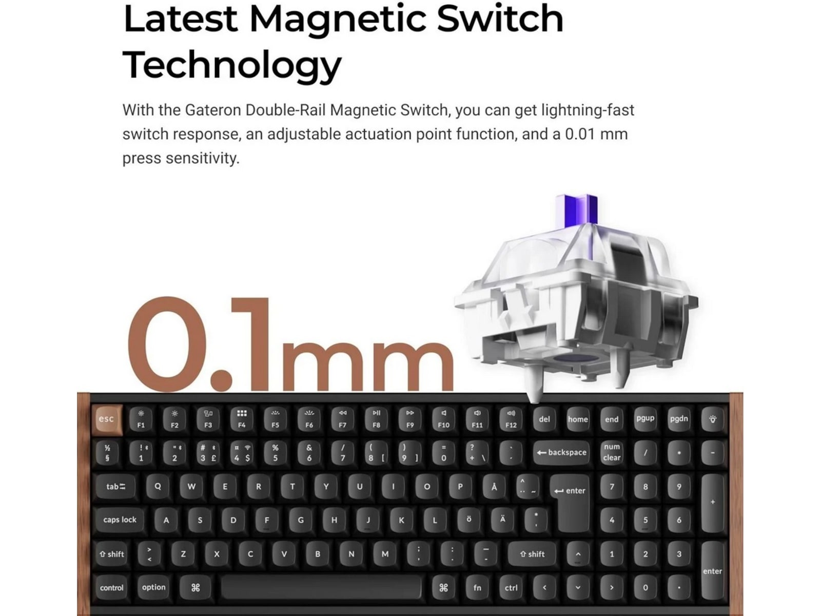 Keychron K4 HE Trådlöst Gamingtangentbord (svart) Gamingtangentbord