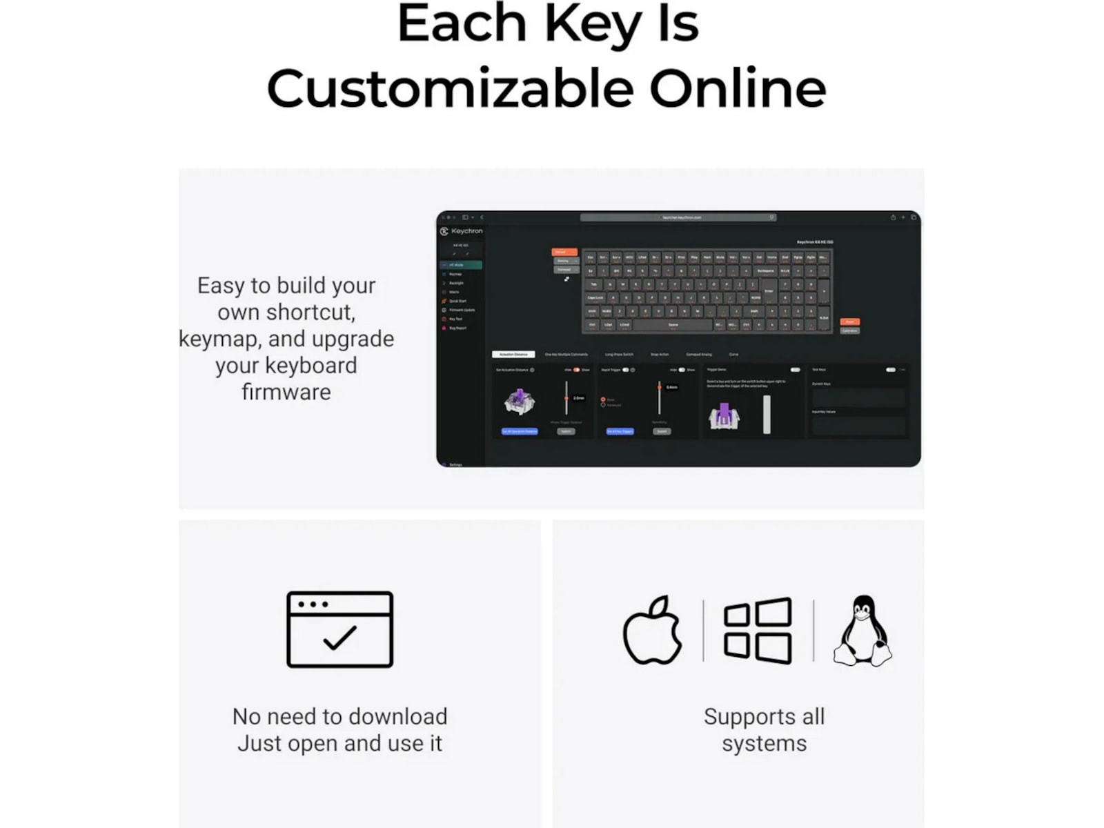 Keychron K4 HE SE Trådlöst Gamingtangentbord (vit) Gamingtangentbord
