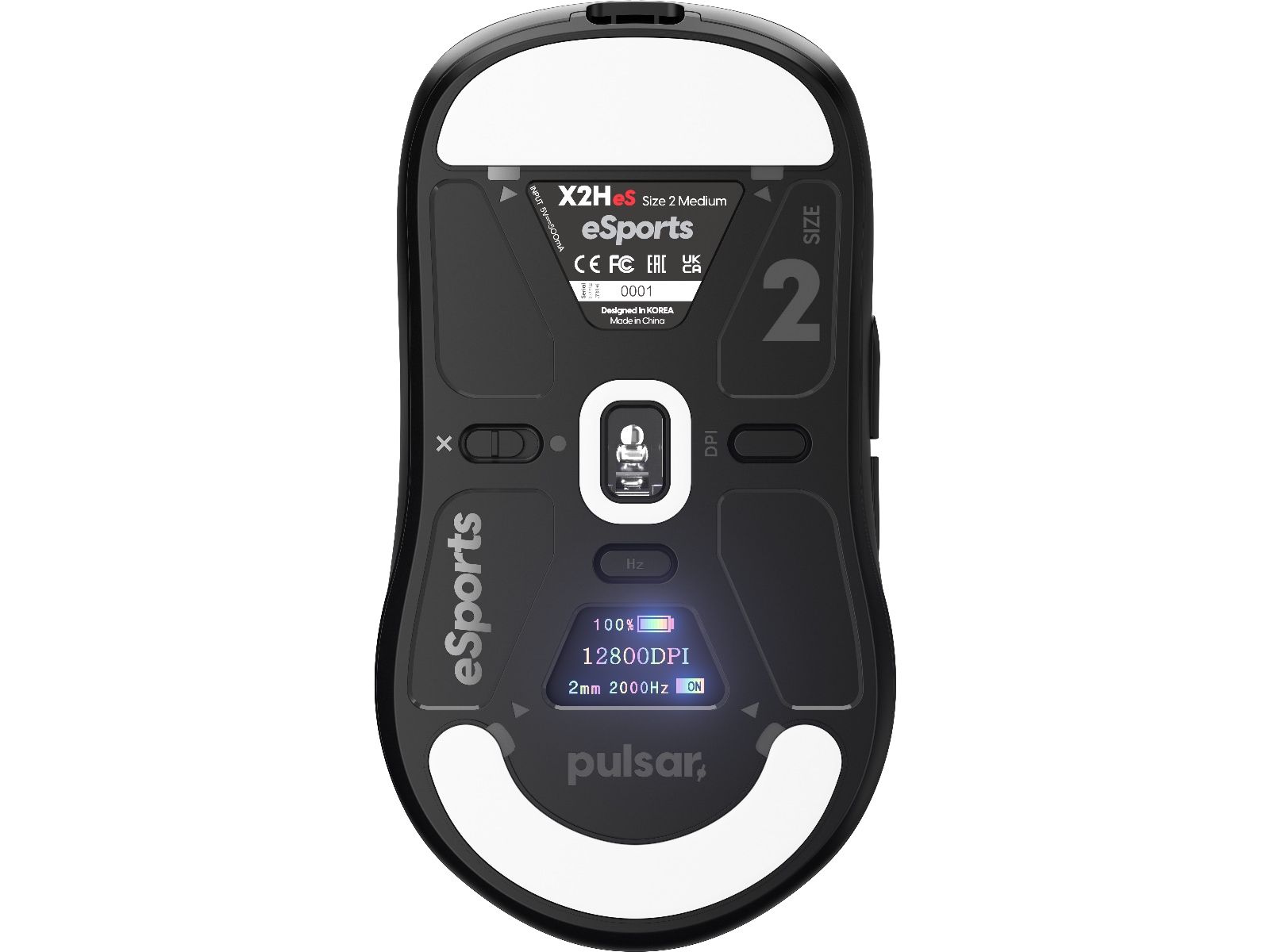 Pulsar X2H V3 eS Medium Trådlös Gamingmus (svart) -B-Grade Demo mus