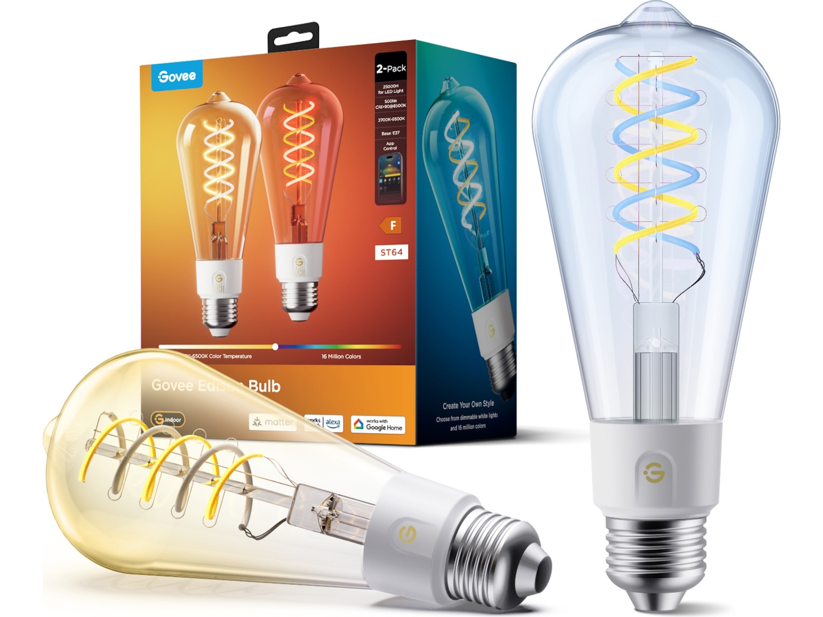 Govee Smart Edison Pære E27 LED-lampor & glödlampor