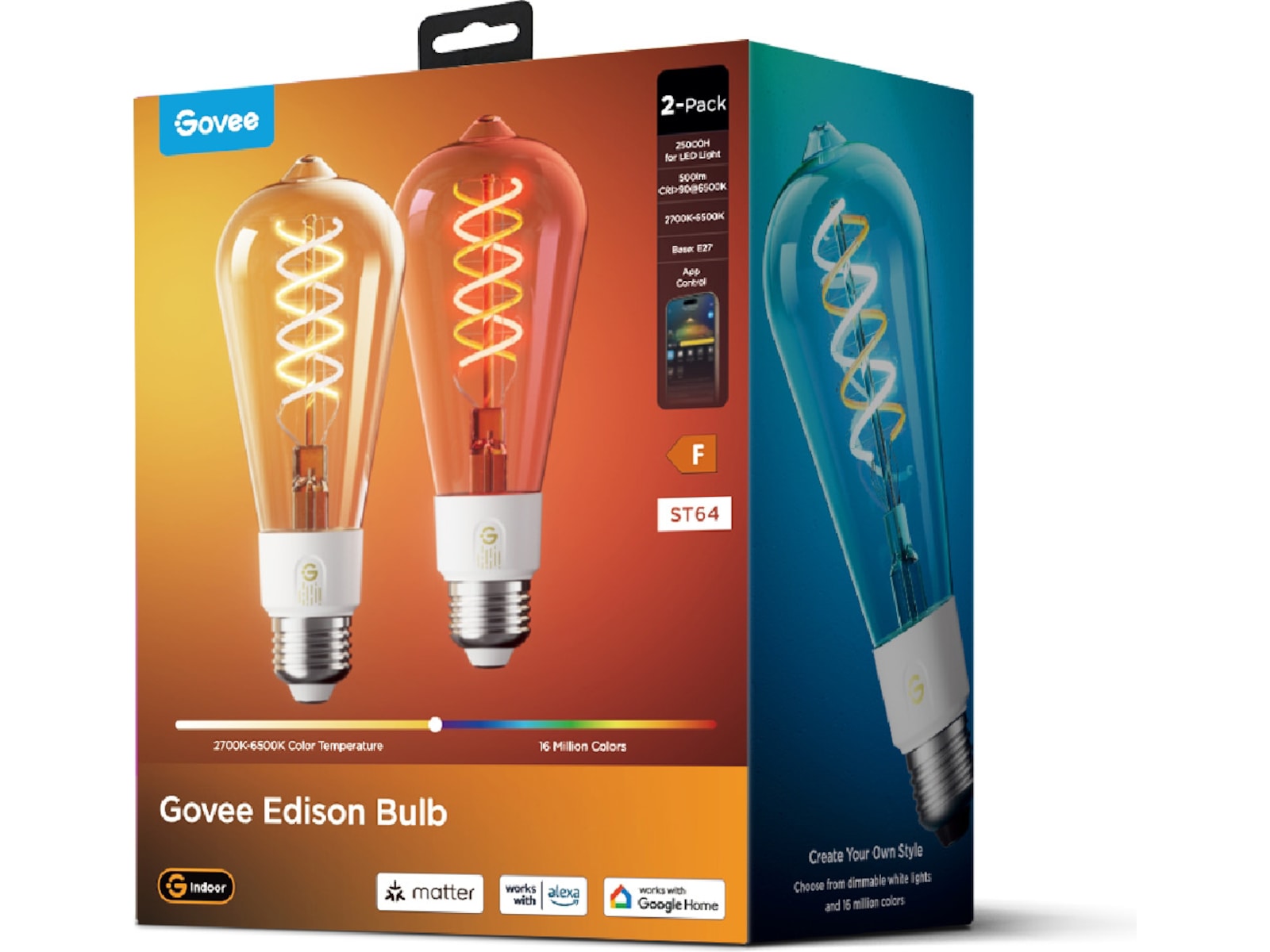 Govee Smart Edison Pære E27 LED-lampor & glödlampor